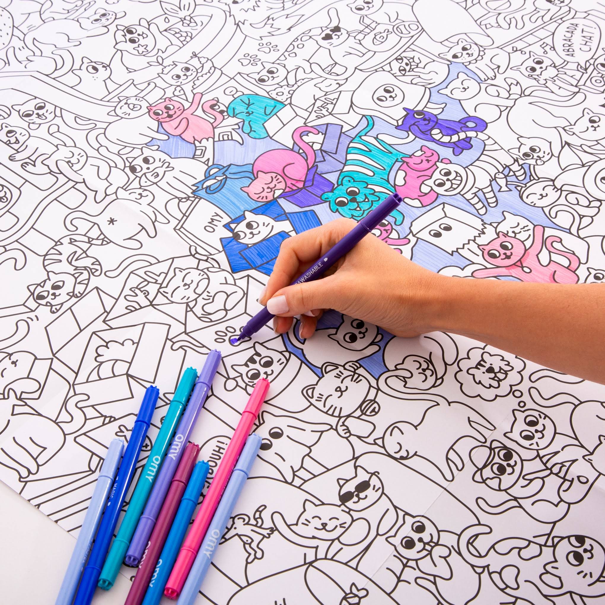 OMY Kitty Giant Coloring Poster