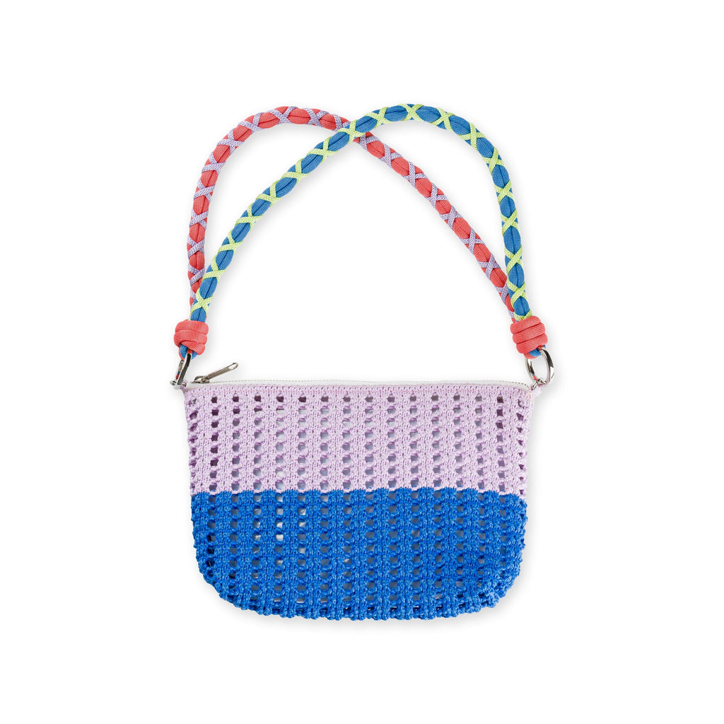 Verloop Striped Raffia Zip Handbag