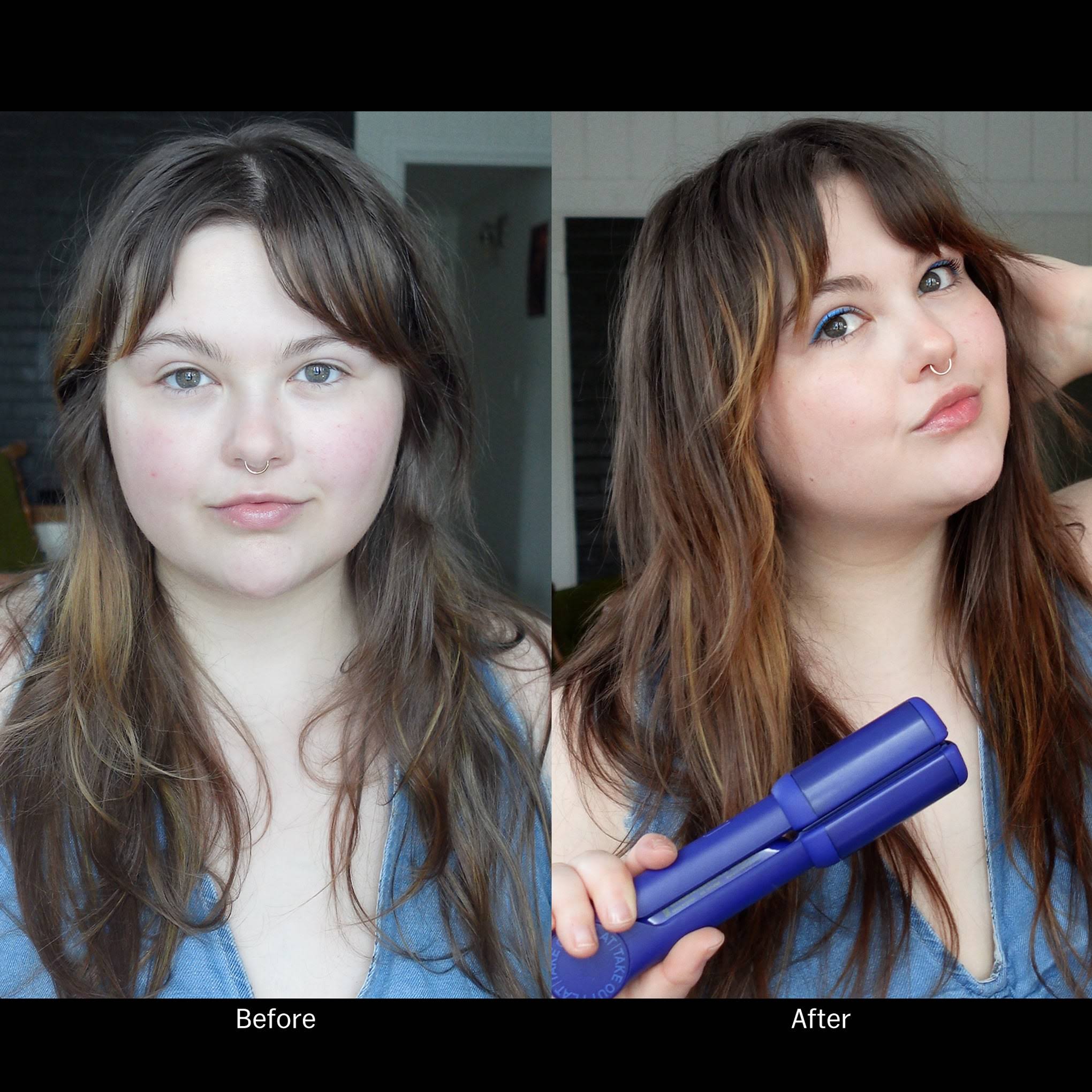 Compact Ceramic Hair Styling Tool - Navy