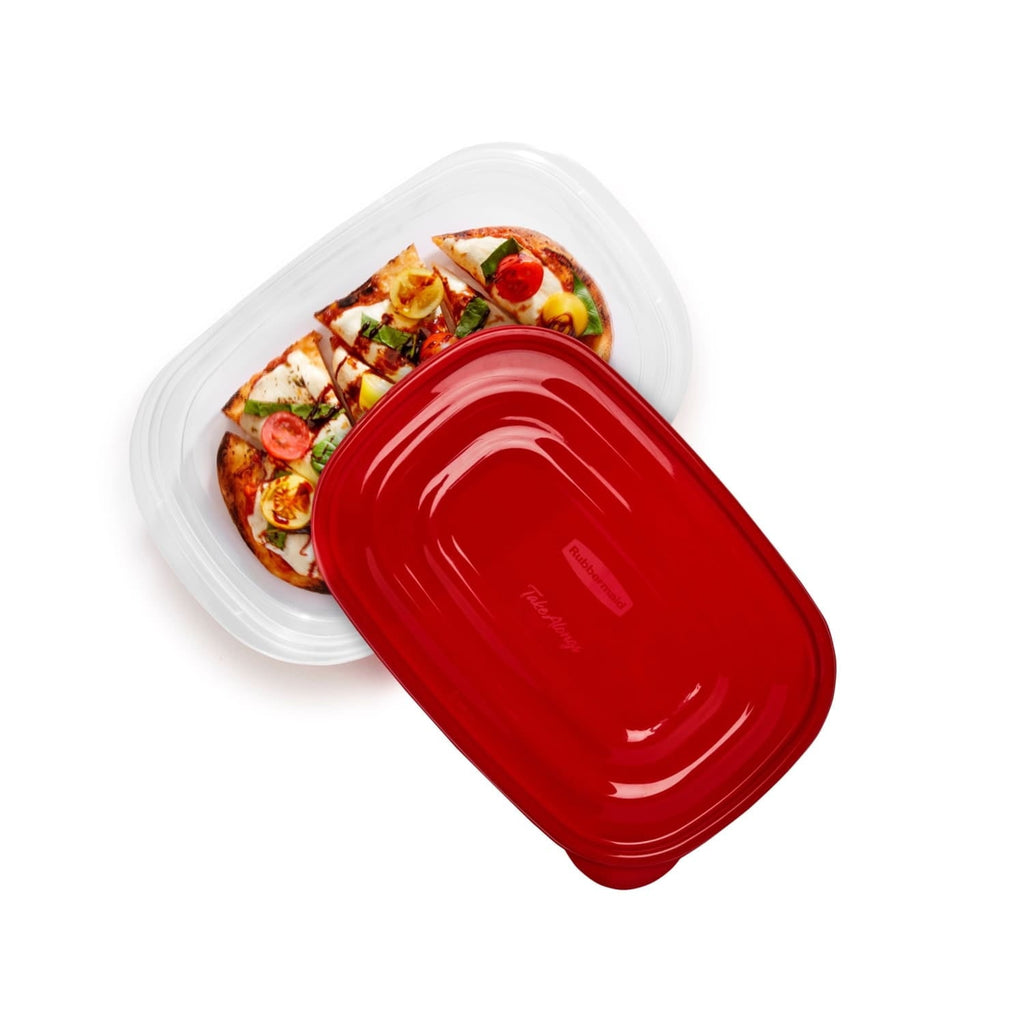 4.0-Cup Rectangle Food Storage Containers, Ruby Red, 3 pack