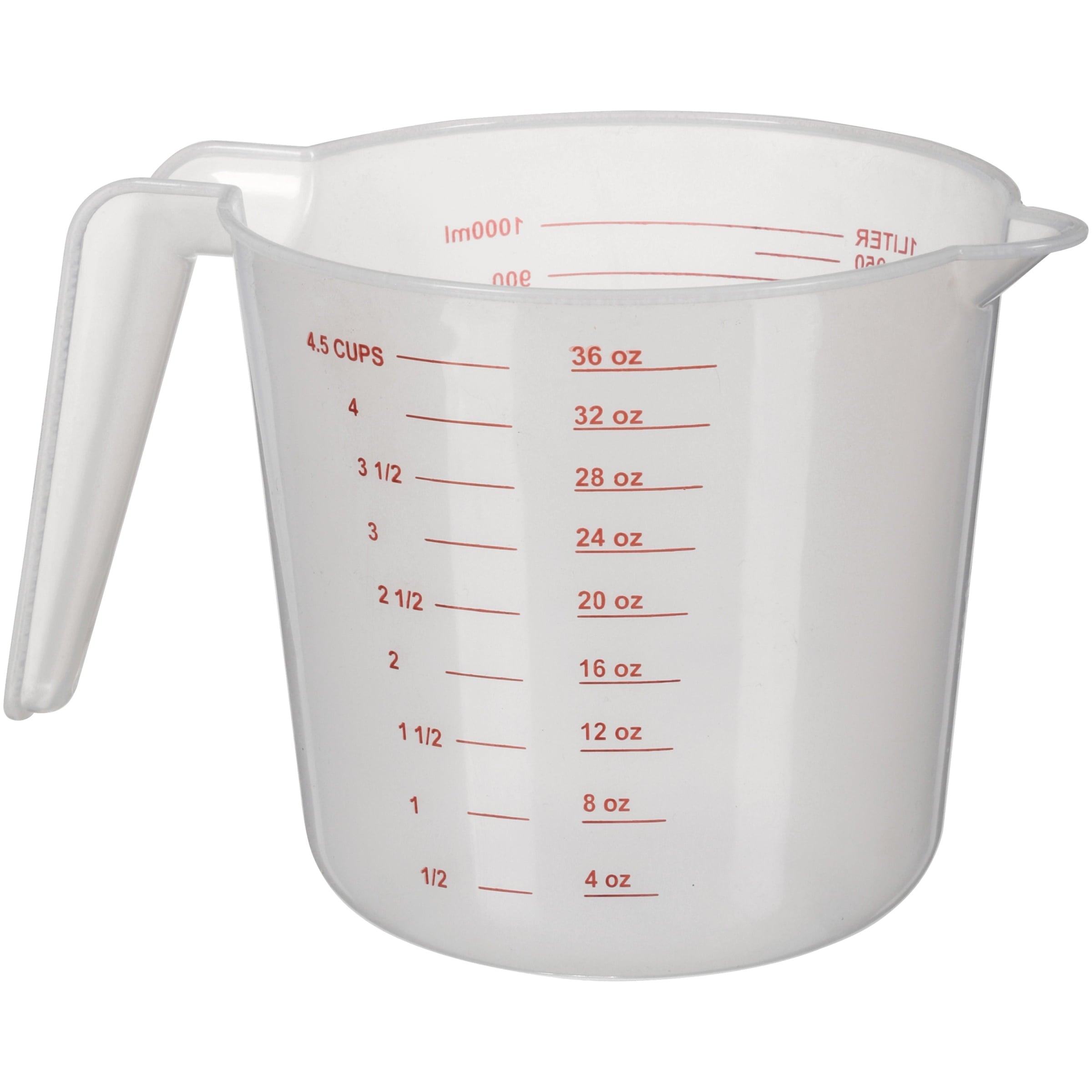 (12 pack) 4 Cup PP Plastic Measuring Cup, 32 oz, Clear