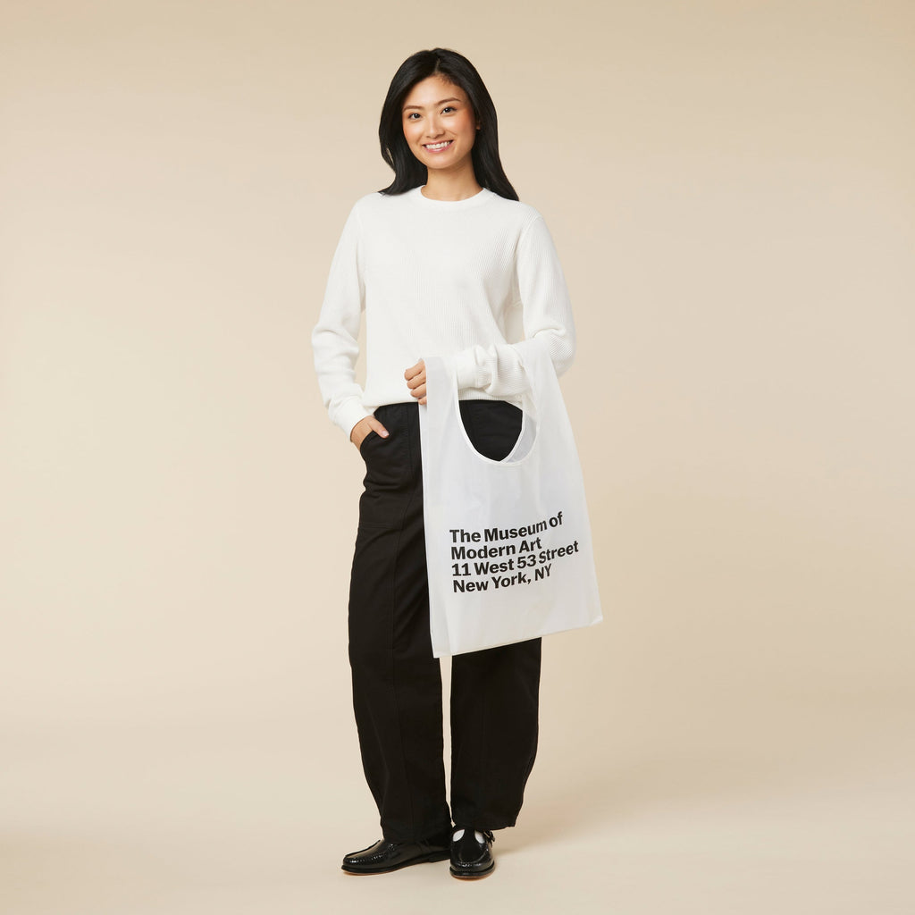 MoMA Baggu Recycled Nylon Standard Tote - White