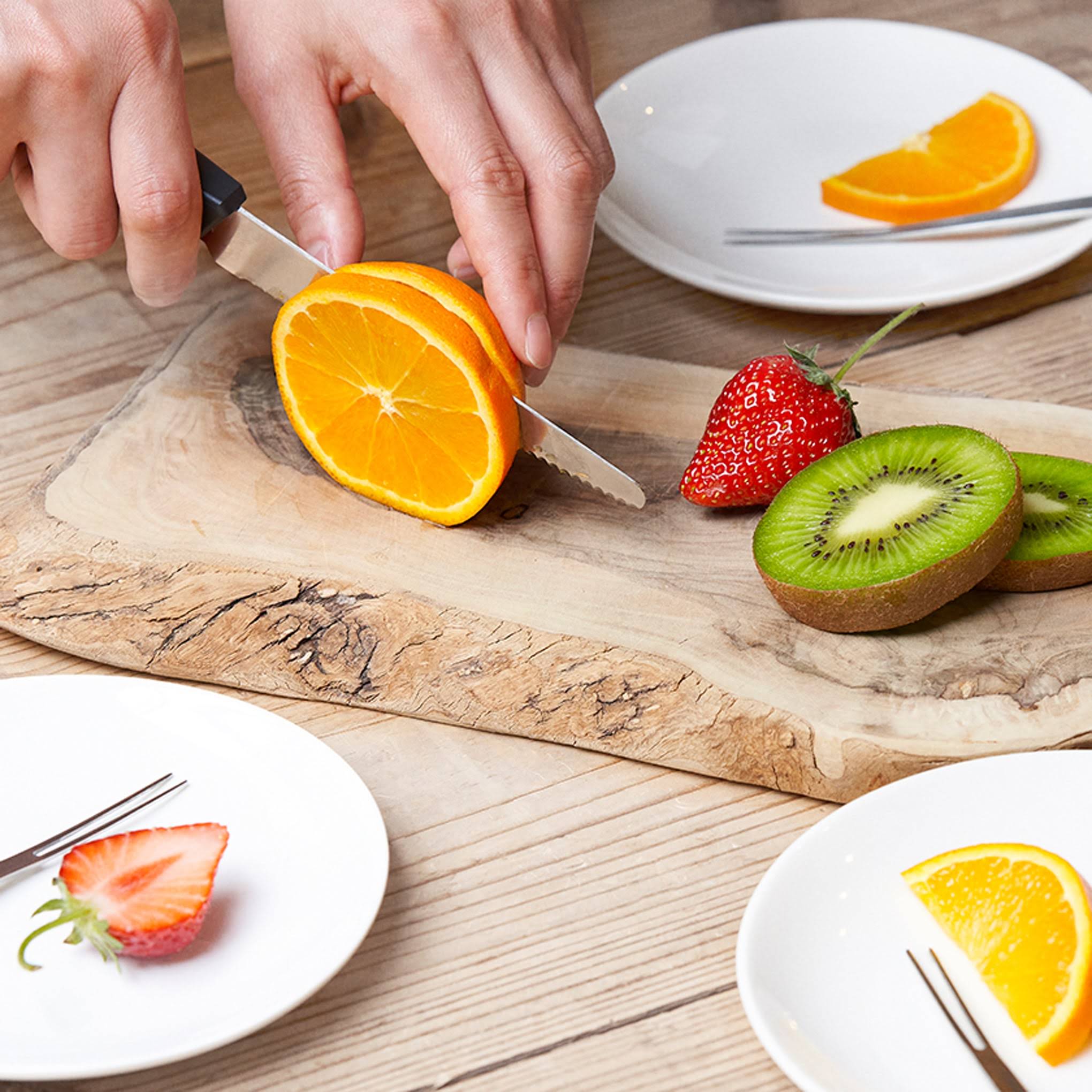 Raised Blade Kitchen Knife