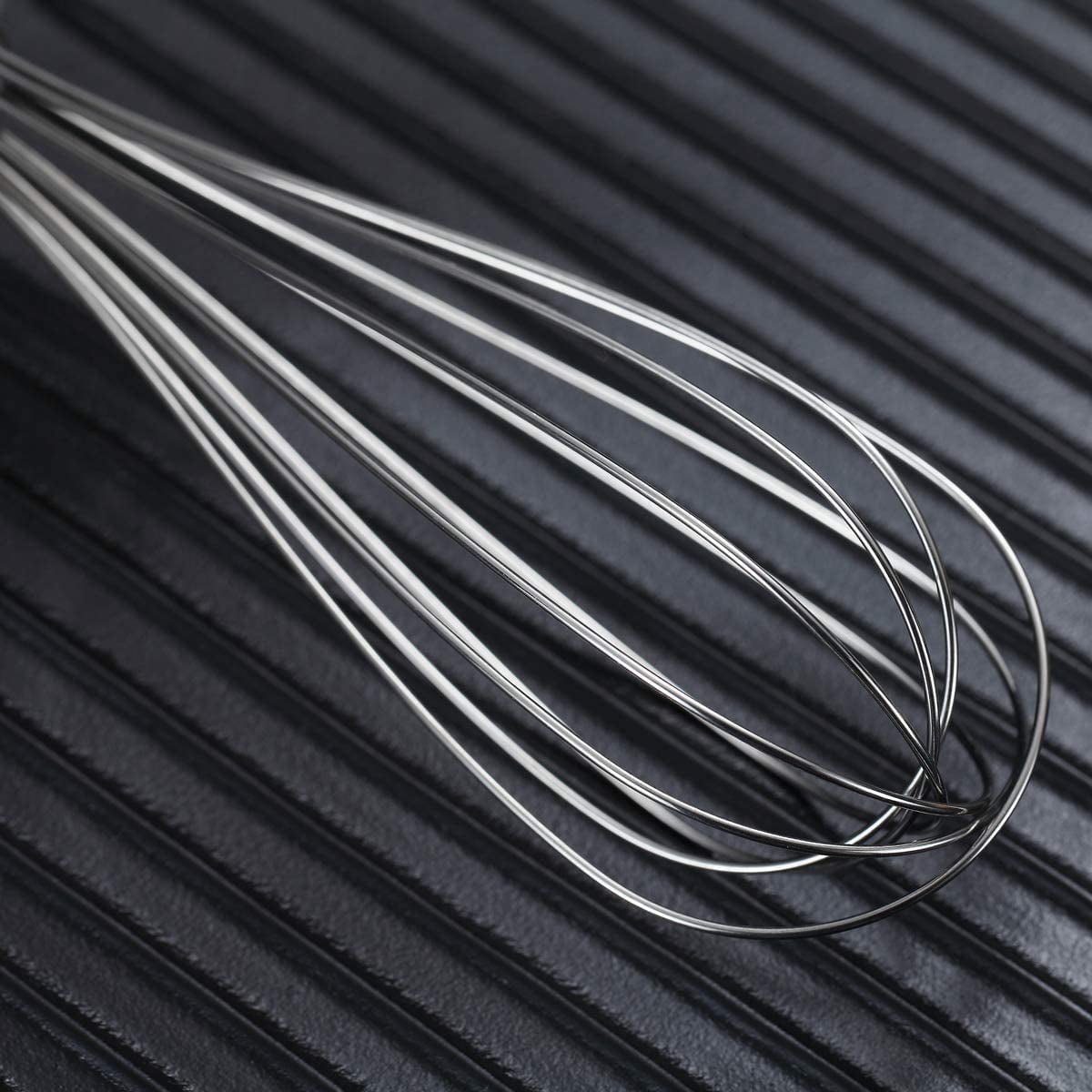 Whisk Set Pack of 3 Stainless Steel 8" 10" 12" Whisks for Cooking, Beater, Kitchen Wire Wisk