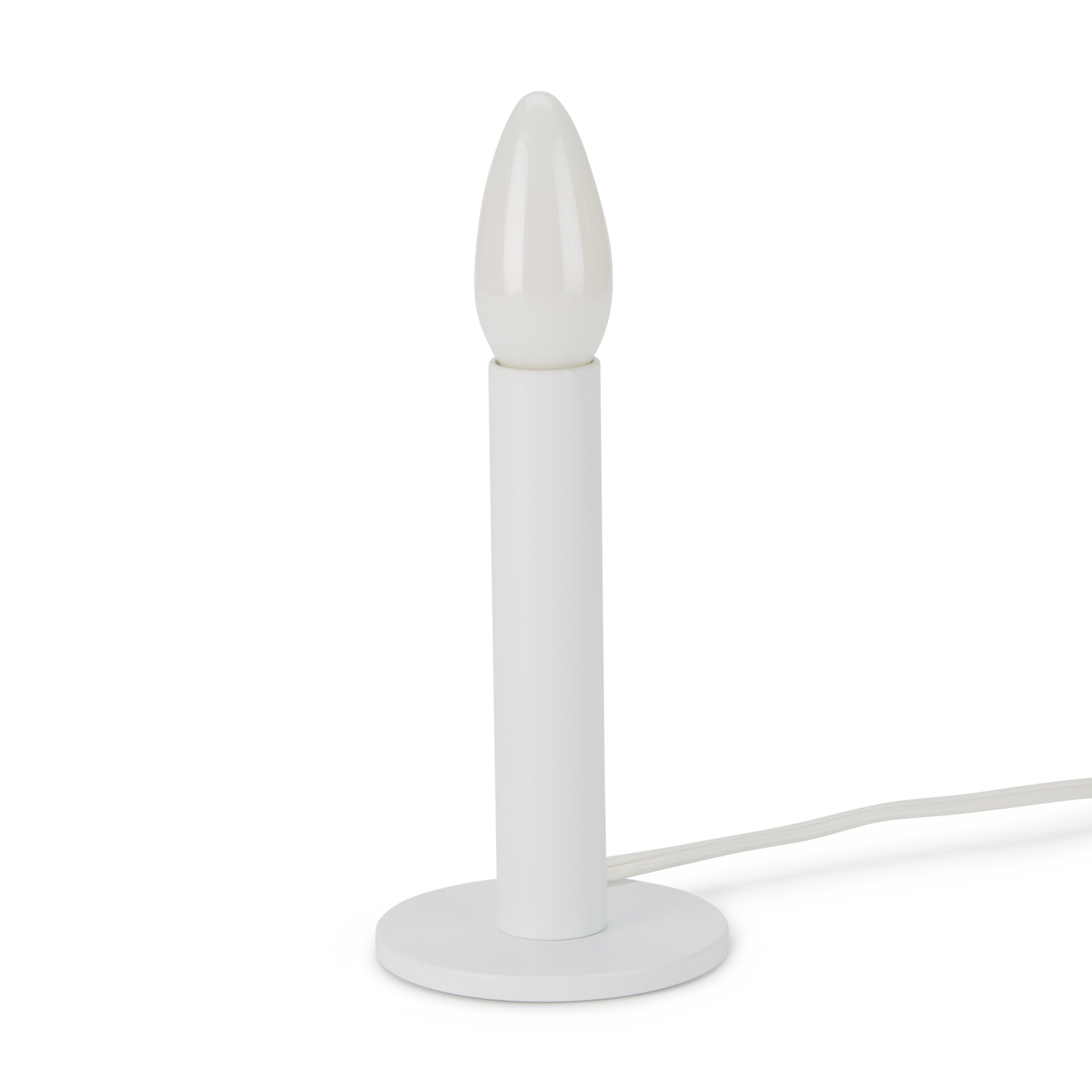 Candle Table Lamp - White