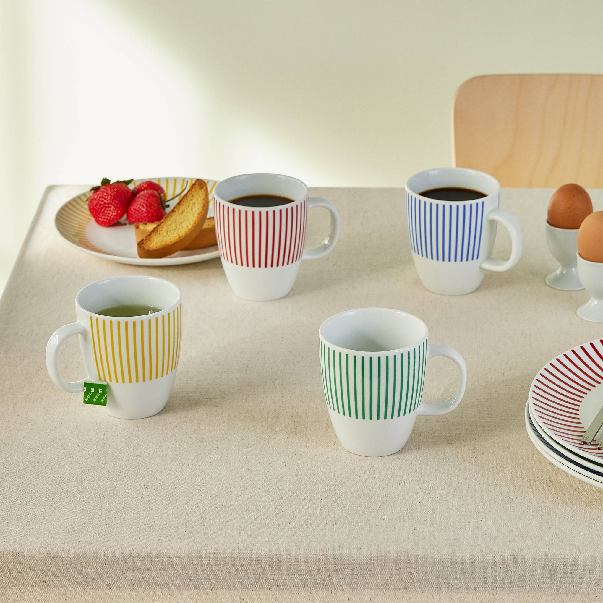 Bodum Jazz Porcelain Mugs - Set of 4