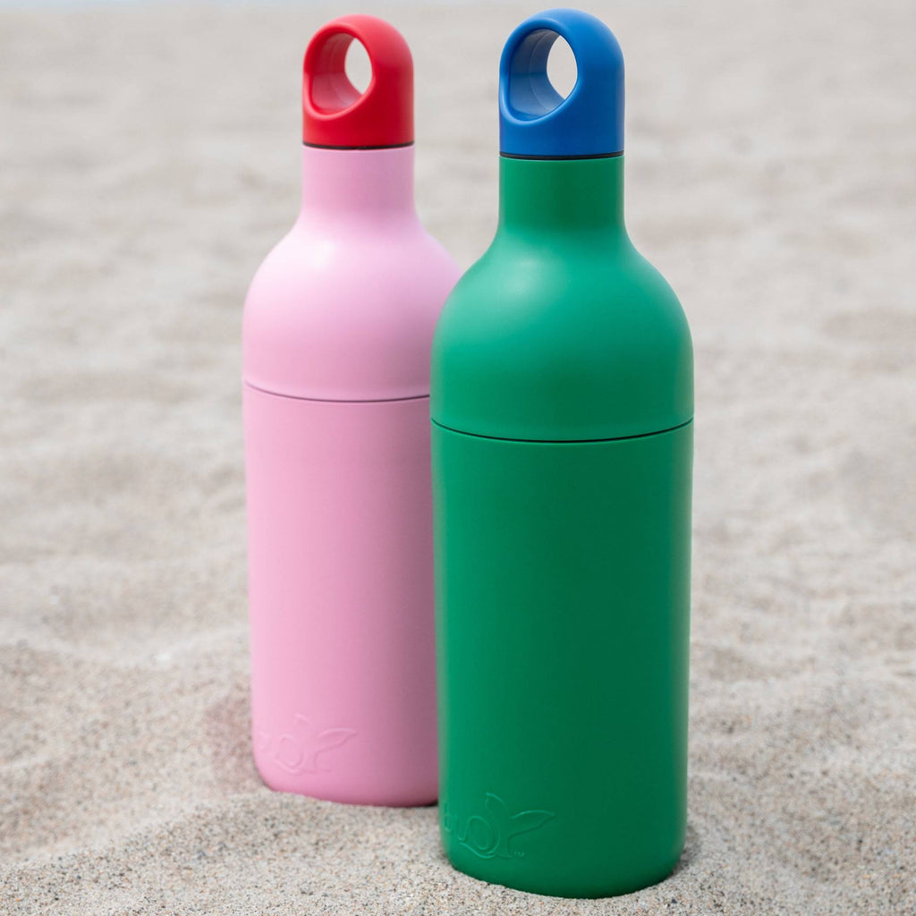 Buoy Recycled Ocean Plastic Water Bottle - Pink/ Red