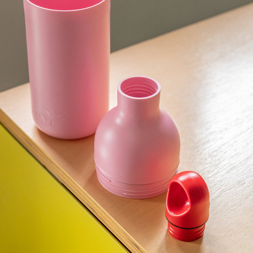 Buoy Recycled Ocean Plastic Water Bottle - Pink/ Red