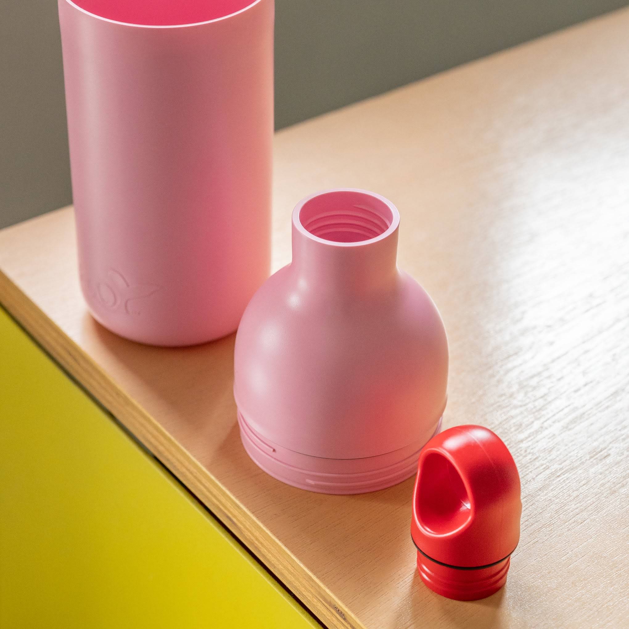 Buoy Recycled Ocean Plastic Water Bottle - Pink/ Red