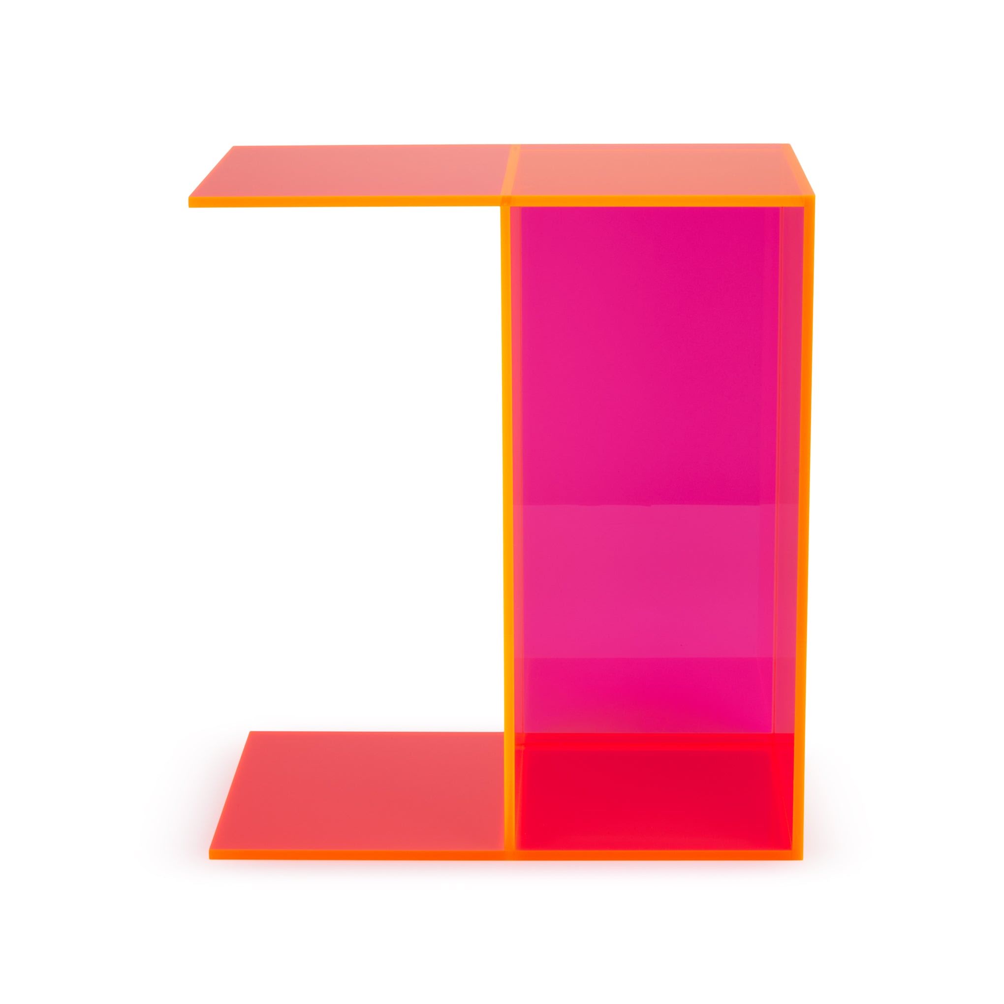 Two-Way Side Table - Neon Orange/ Neon Pink