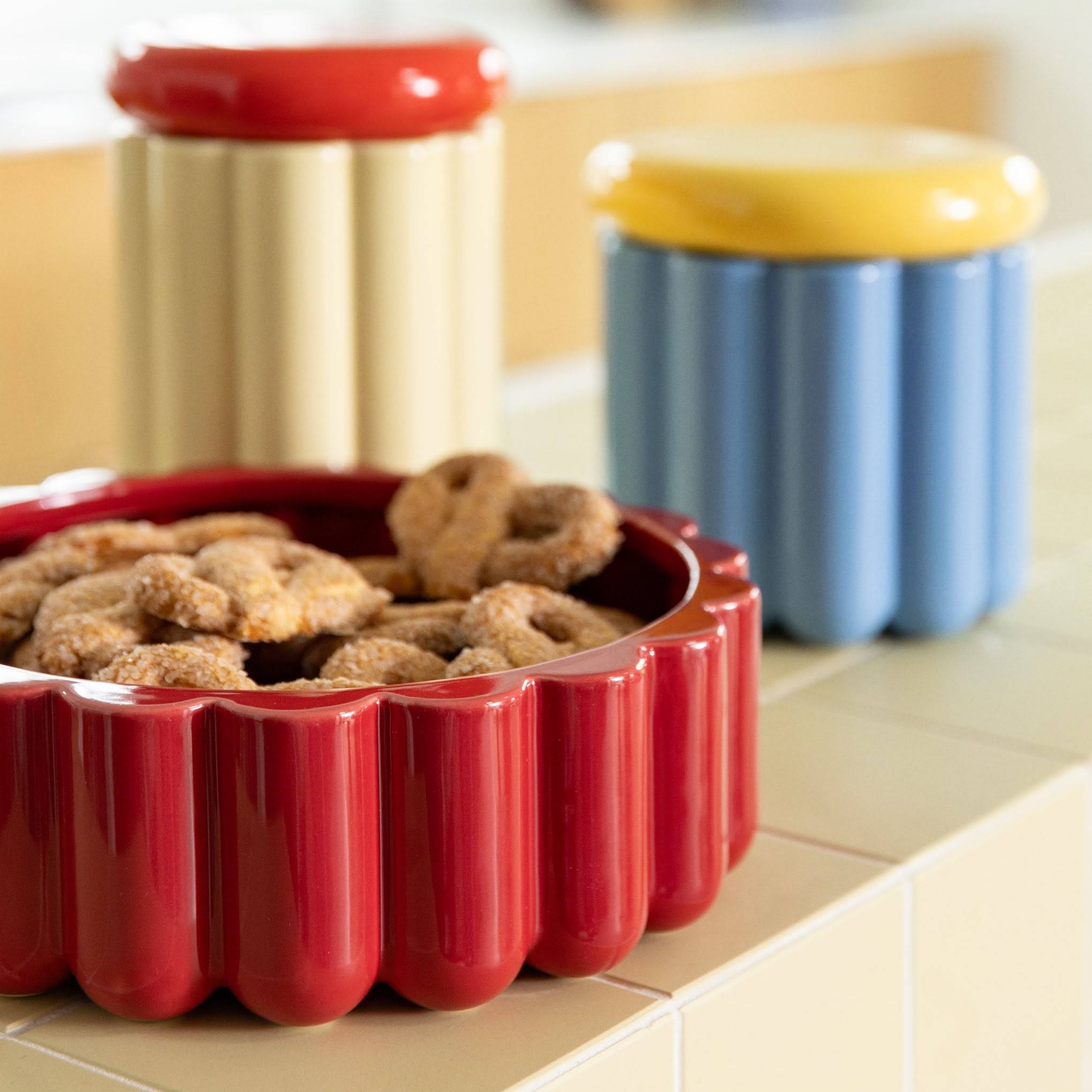 Charlo Storage Jar - Burgundy