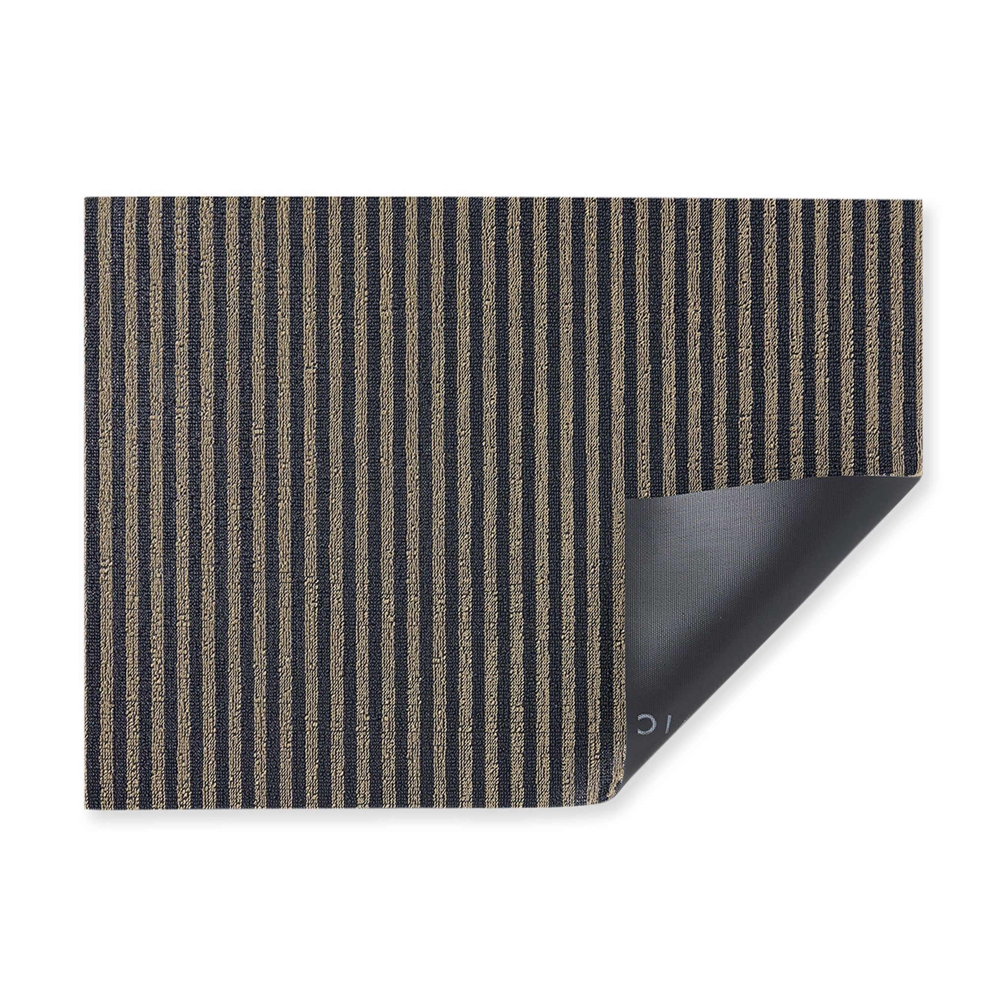 Chilewich Breton Stripe Shag Mat - Coast