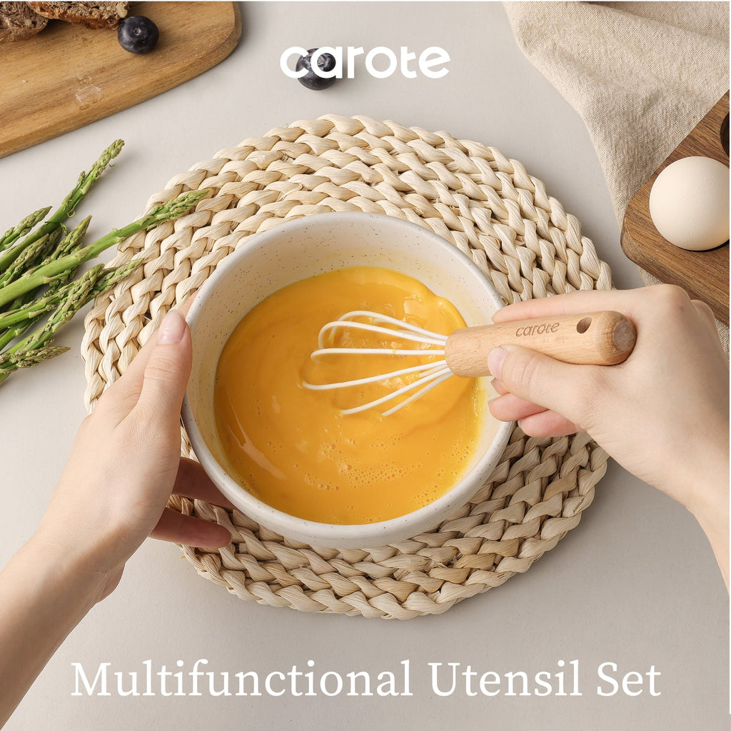 17-Piece Silicone and Wood Cooking Utensil Set, Heat-Resistant, Safe for Nonstick Cookware