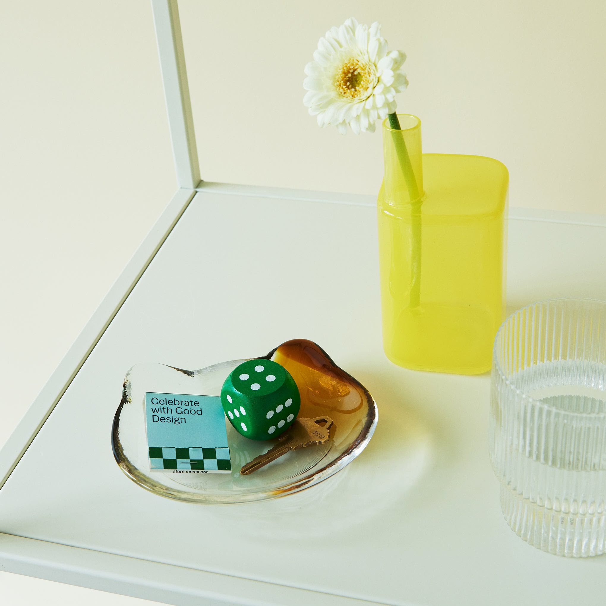 Glass Cat Face Dish - Brown
