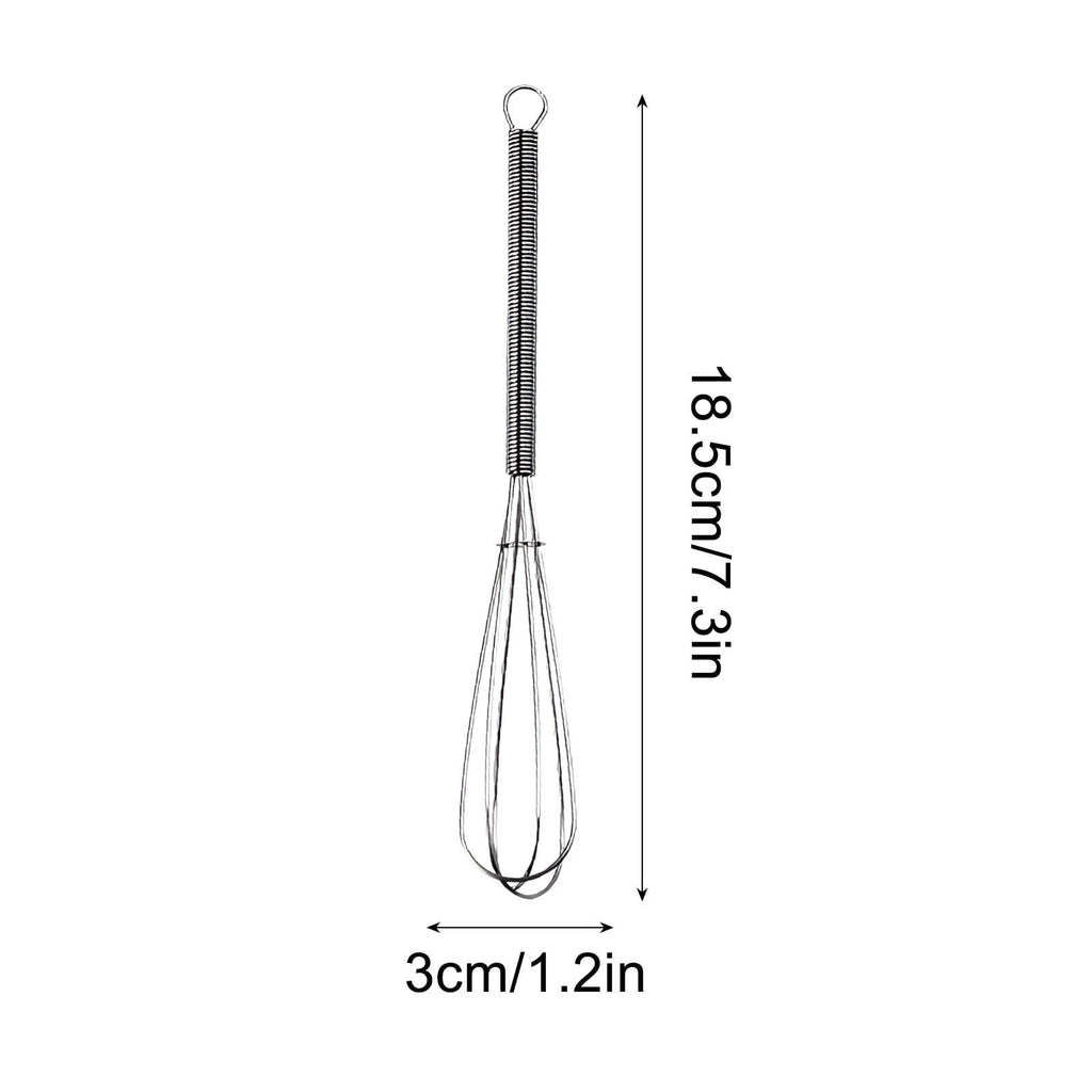 Stainless Steel Whisk, 7" Kitchen Whisk Balloon Whisk, Kitchen Wisk, Wire Whisks for Cooking Whisking Blen...