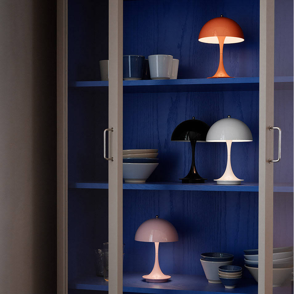 Panthella 160 Portable Table Lamp - Coral