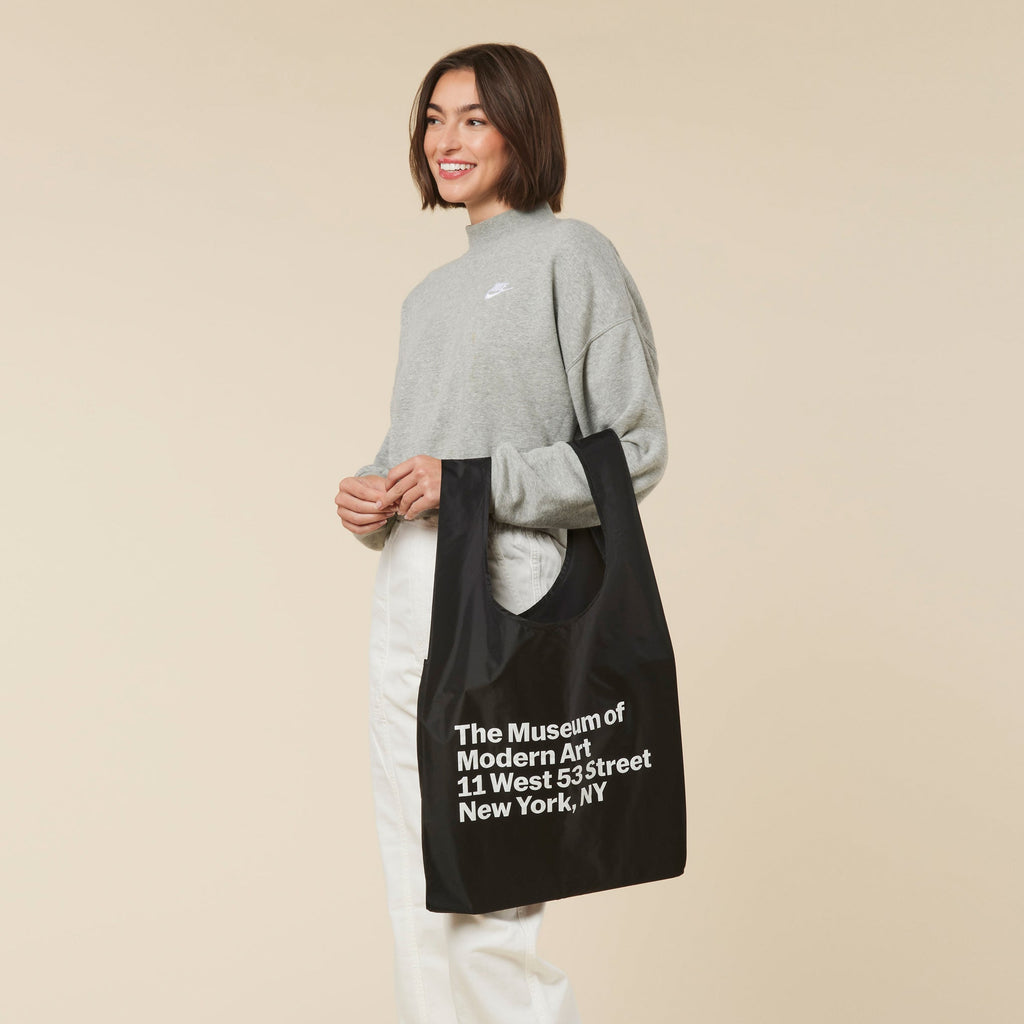 MoMA Baggu Recycled Nylon Standard Tote - Black