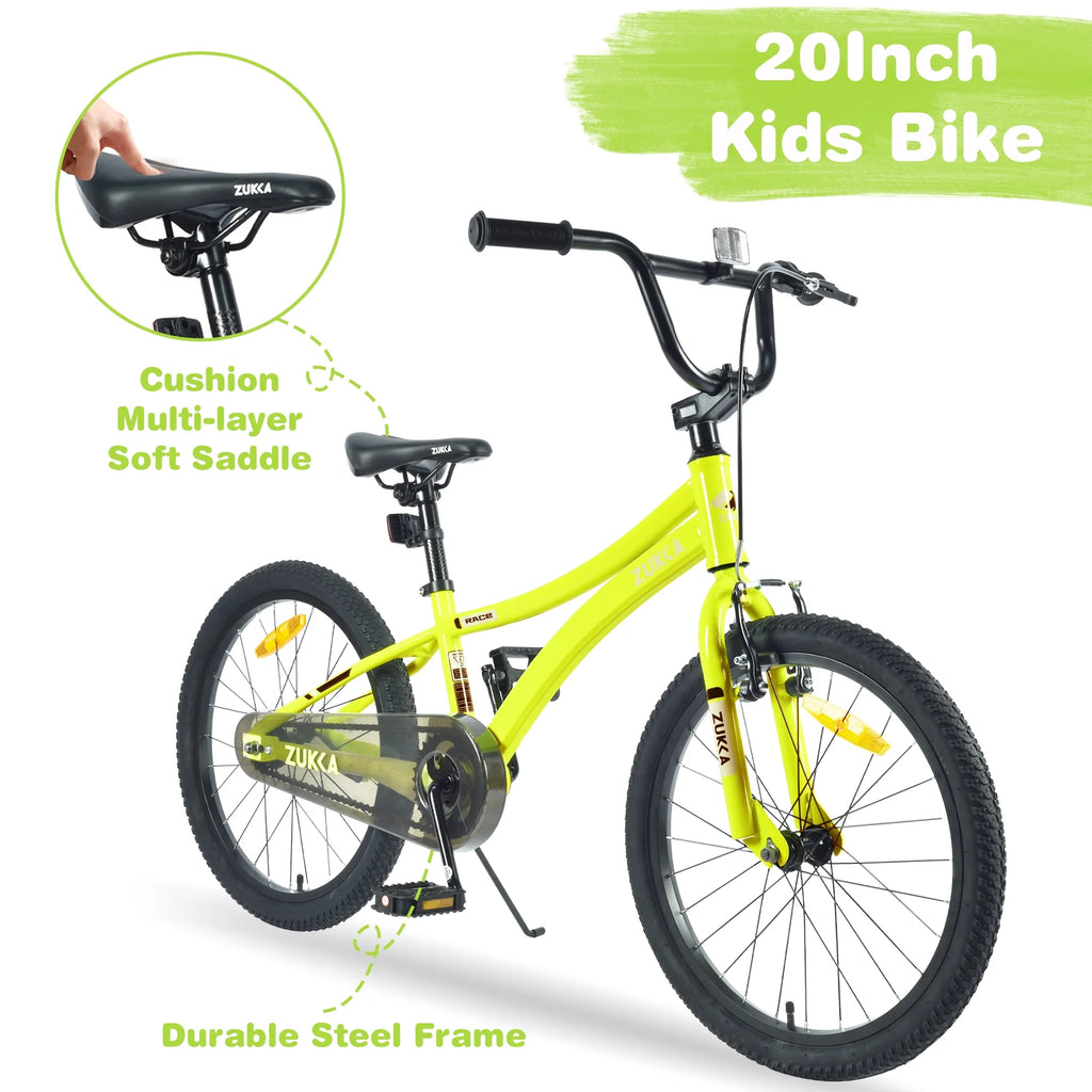 Baprem 18" Girls Bike for 5-9 Years Old Kids, Cute Kids Bike with Training Wheels, Steel Frame Sporty Children Bicycle, Pink