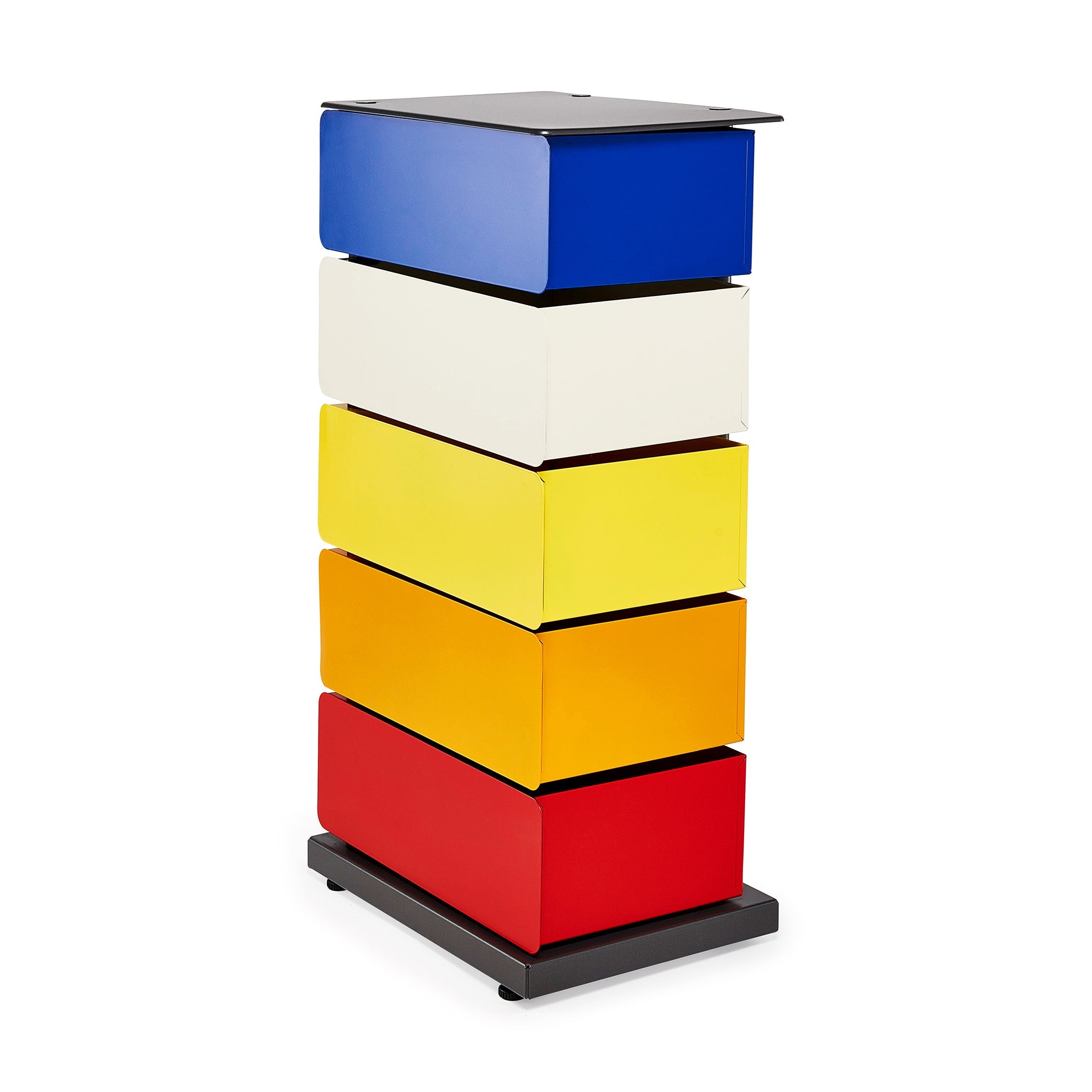 5-Drawer Pivot Cabinet - Blue/ Yellow/ Red