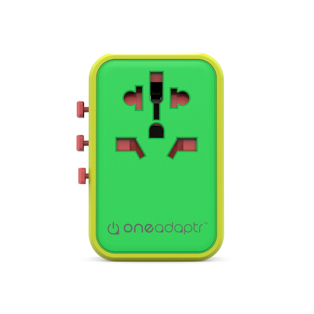 OneAdaptr International Travel Adapter &amp; Charger - Green