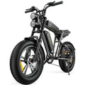 AKEZ Retro Electric Bike 1000W, 28mph, 94 Miles, 20"x4.0" Fat Tires, Full Suspension, UL Certified