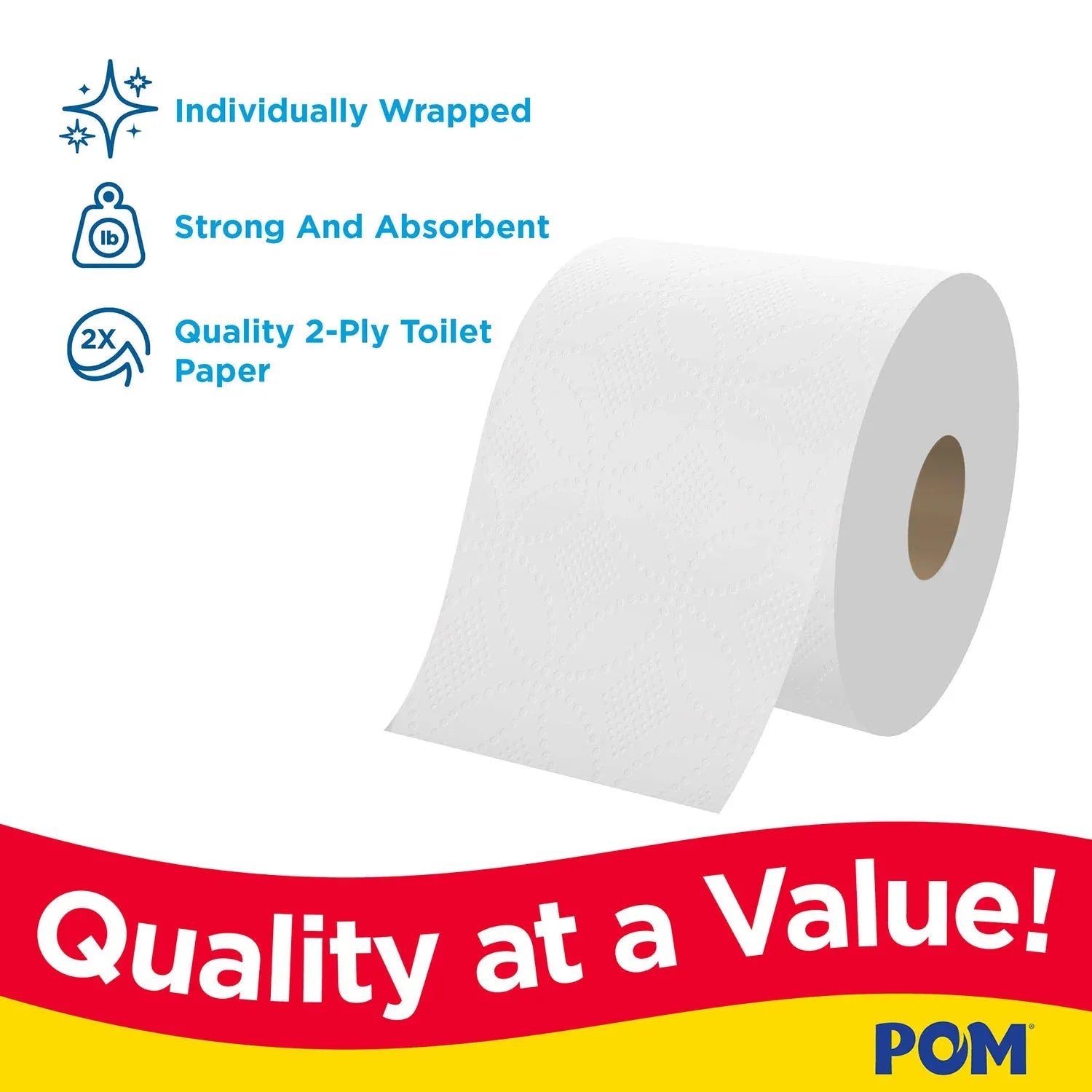 American Standart 2-Ply Bath Tissue, Septic Safe, 45 Rolls, Soft &amp; Strong