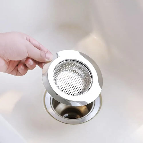 2 Pack Sink Strainer Sets - Large Wide Rim 4.5" Stainless Steel Strainer with Rust-Free Function and Anti-Clogging Mi...