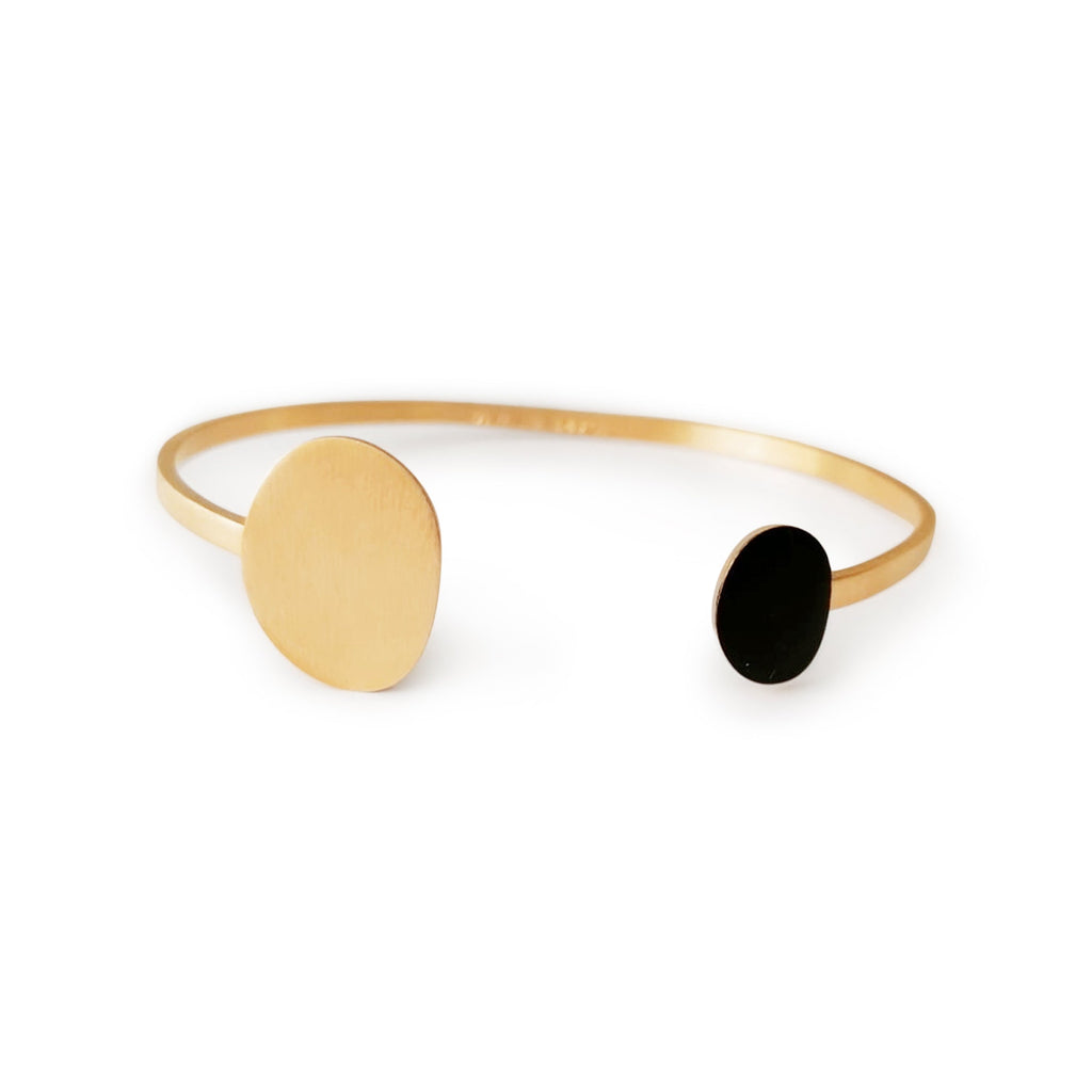 Joan Mir?? Gold-Plated Dots Cuff Bracelet