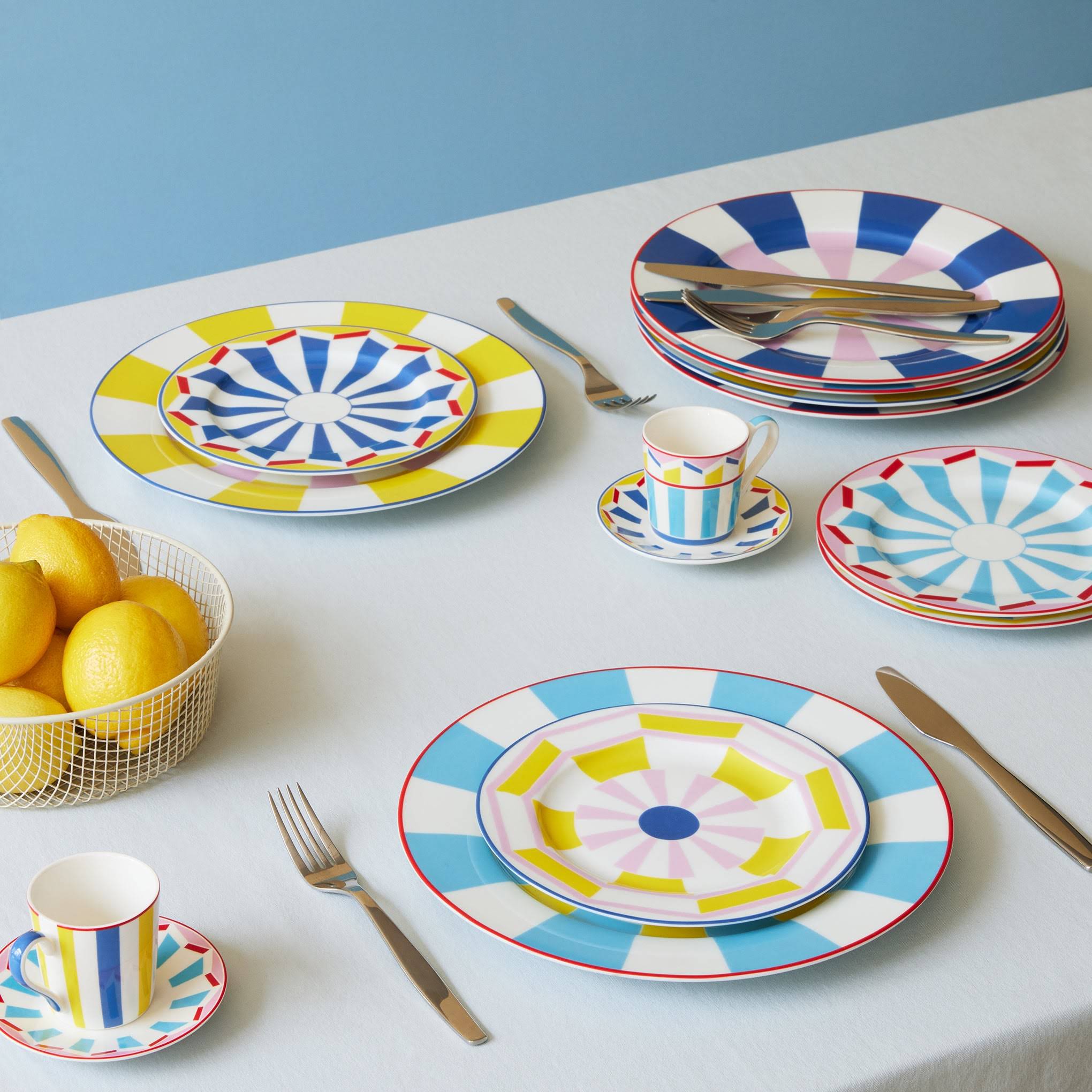 Geocromia Porcelain Dinnerware - Dinner Plate Set of 6