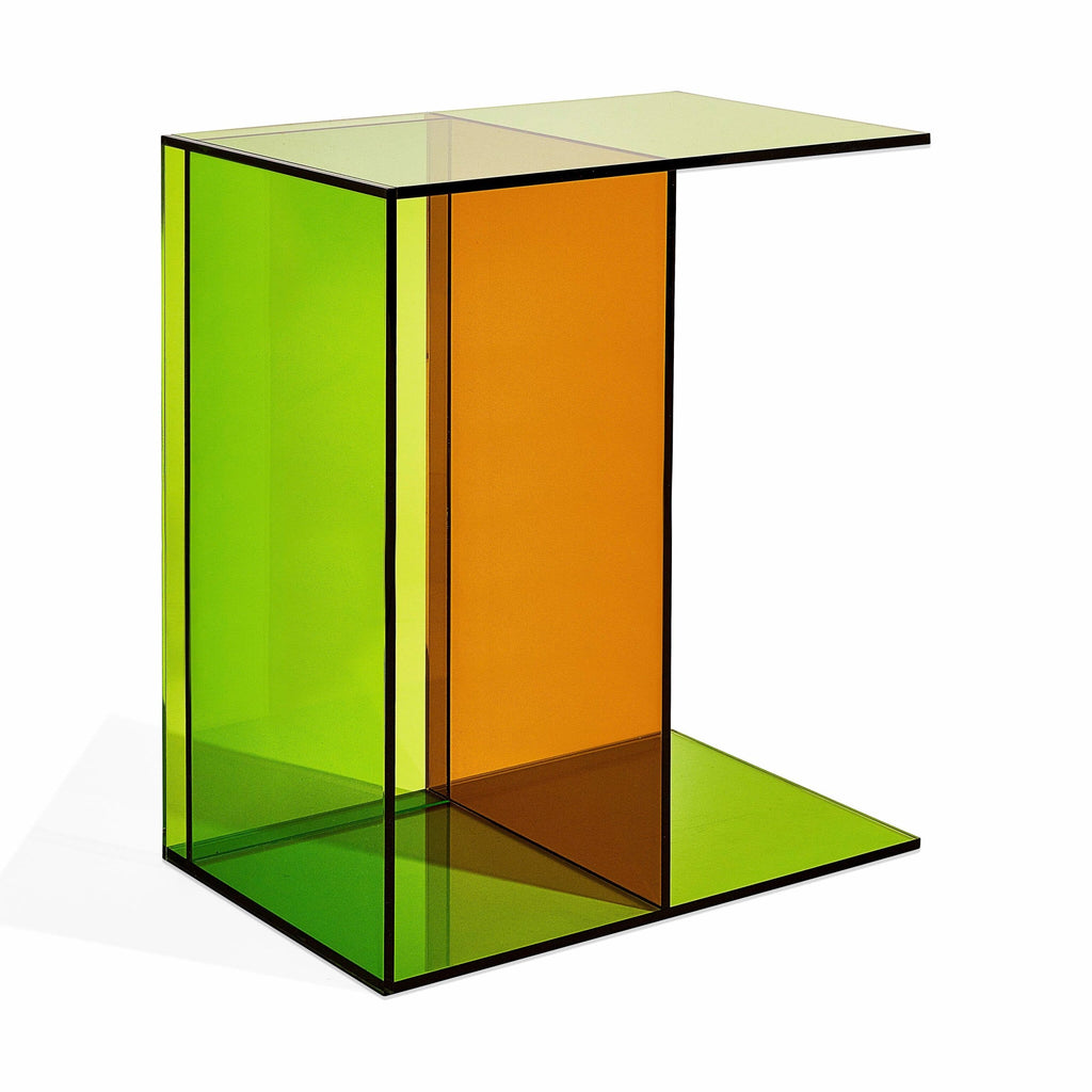 Two-Way Side Table - Green/ Orange