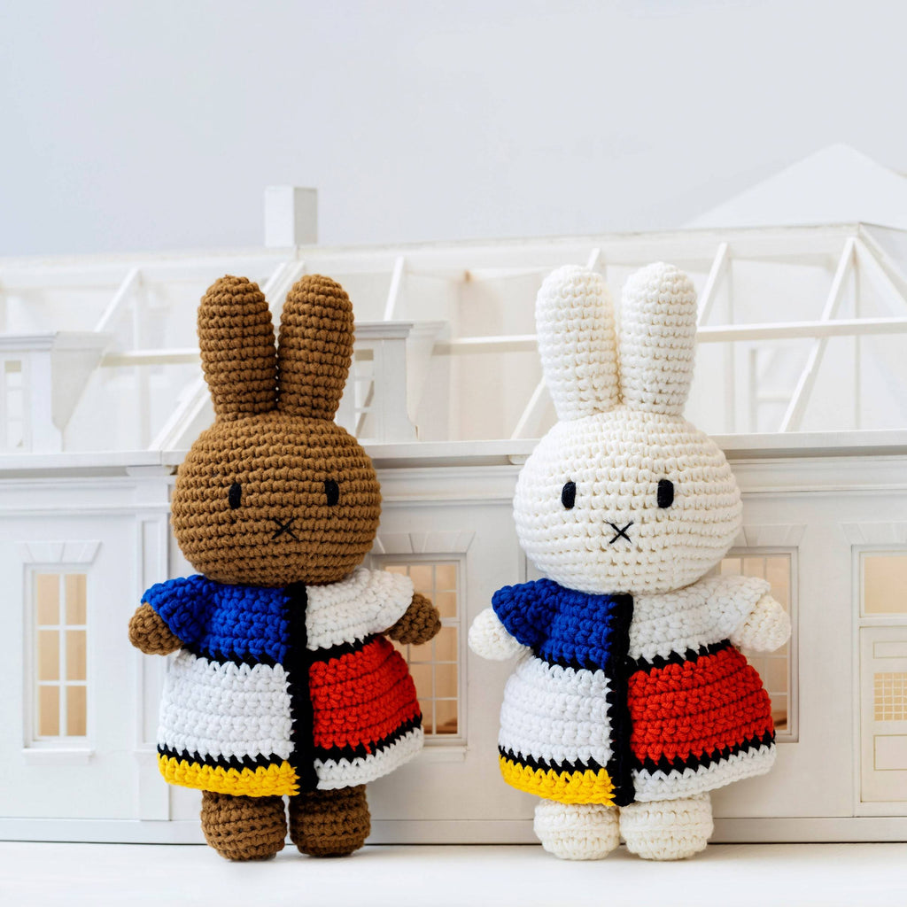 Miffy and Friends Crochet Mondrian Plush Toy - Miffy