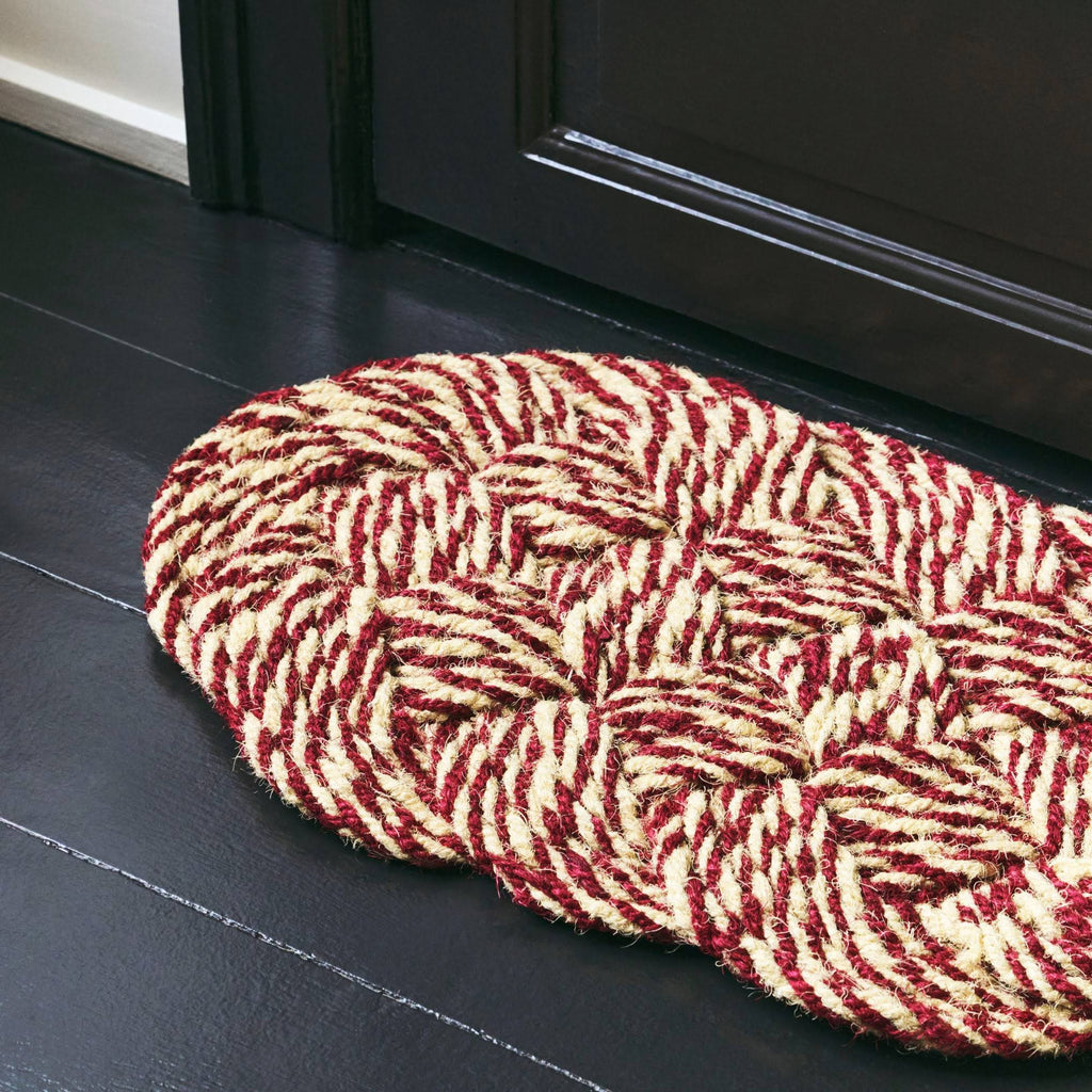 HAY Coco Swirl Doormat - Bordeaux/ Off White