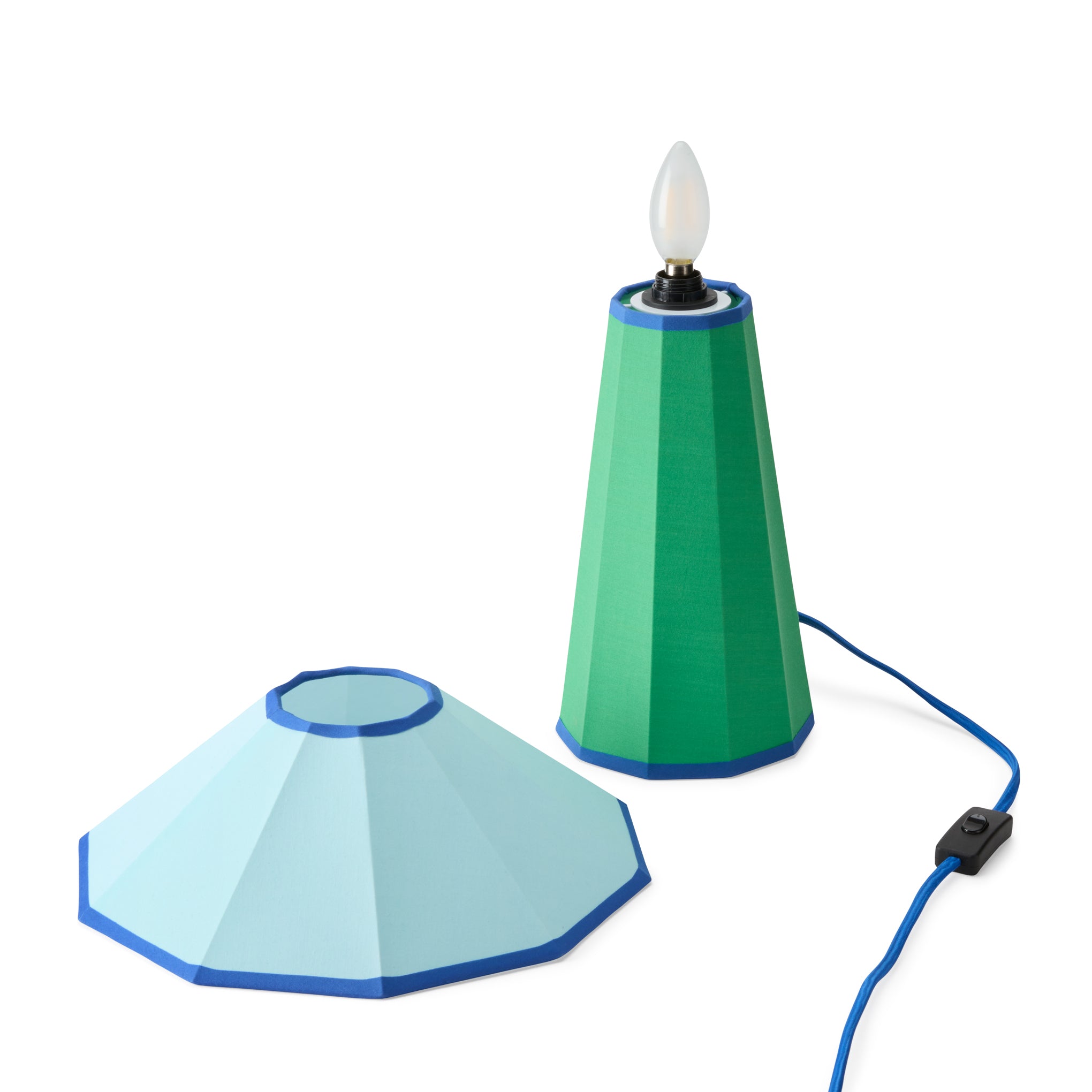 Trimme Table Lamp - Green/ Light Blue