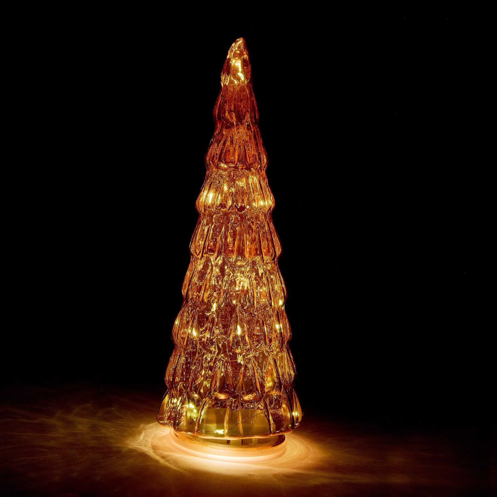 MoMA LED Glass Lighted Tree- Large - Amber