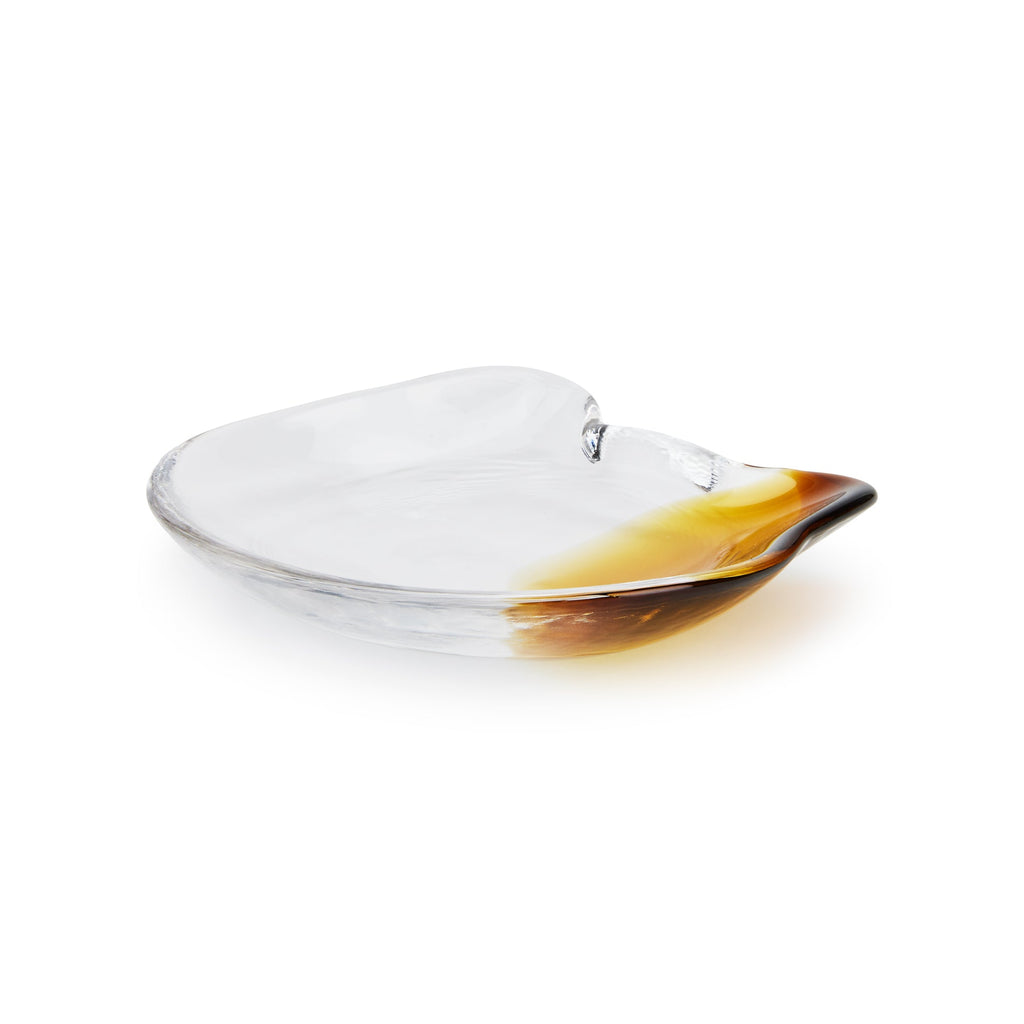Glass Cat Face Dish - Brown