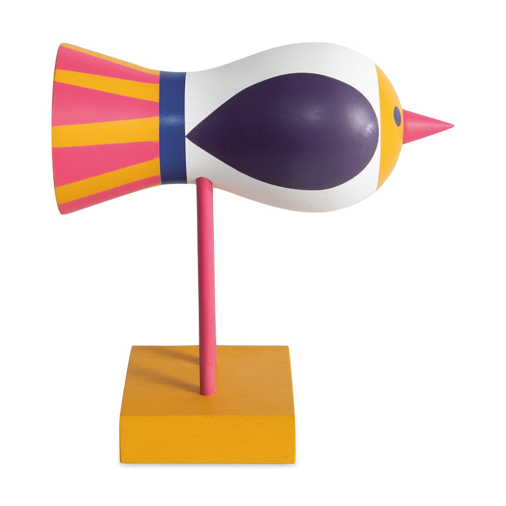 Lisa Larson Wooden Bird Object - Yellow Base