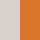 Murano Drop Earrings - White/ Orange