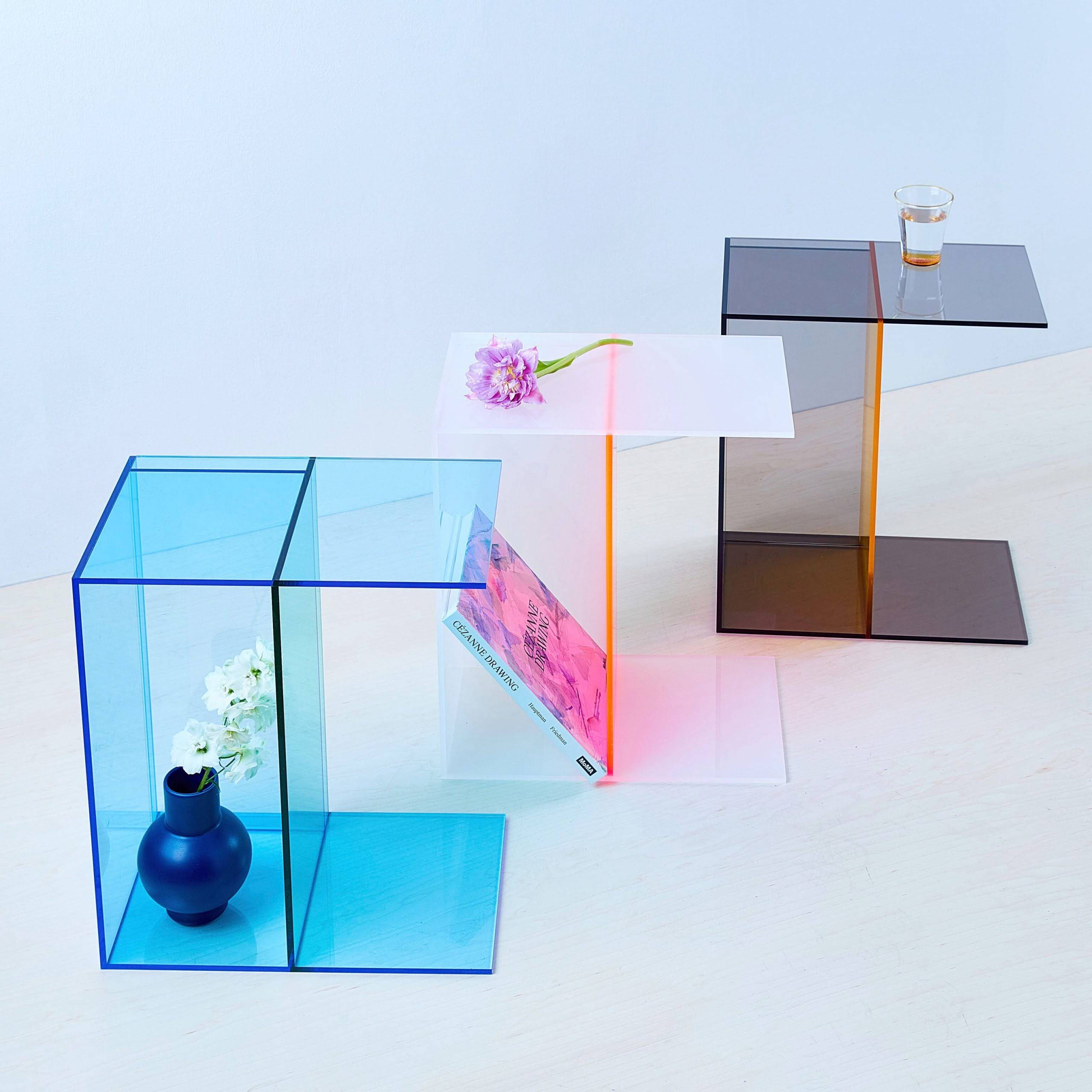 Two-Way Side Table - Blue/ Aqua