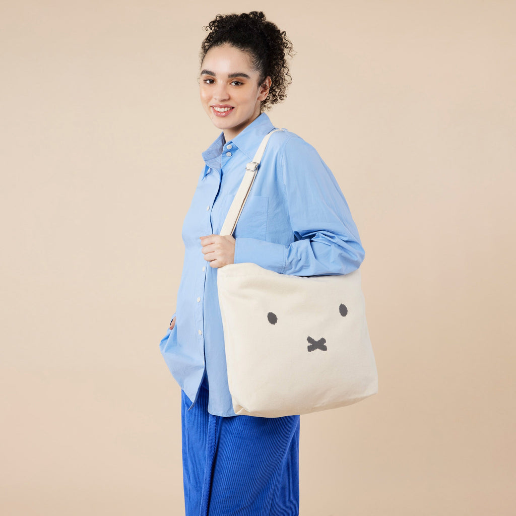 Miffy Baggu Recycled Cotton Horizontal Zip Duck Bag