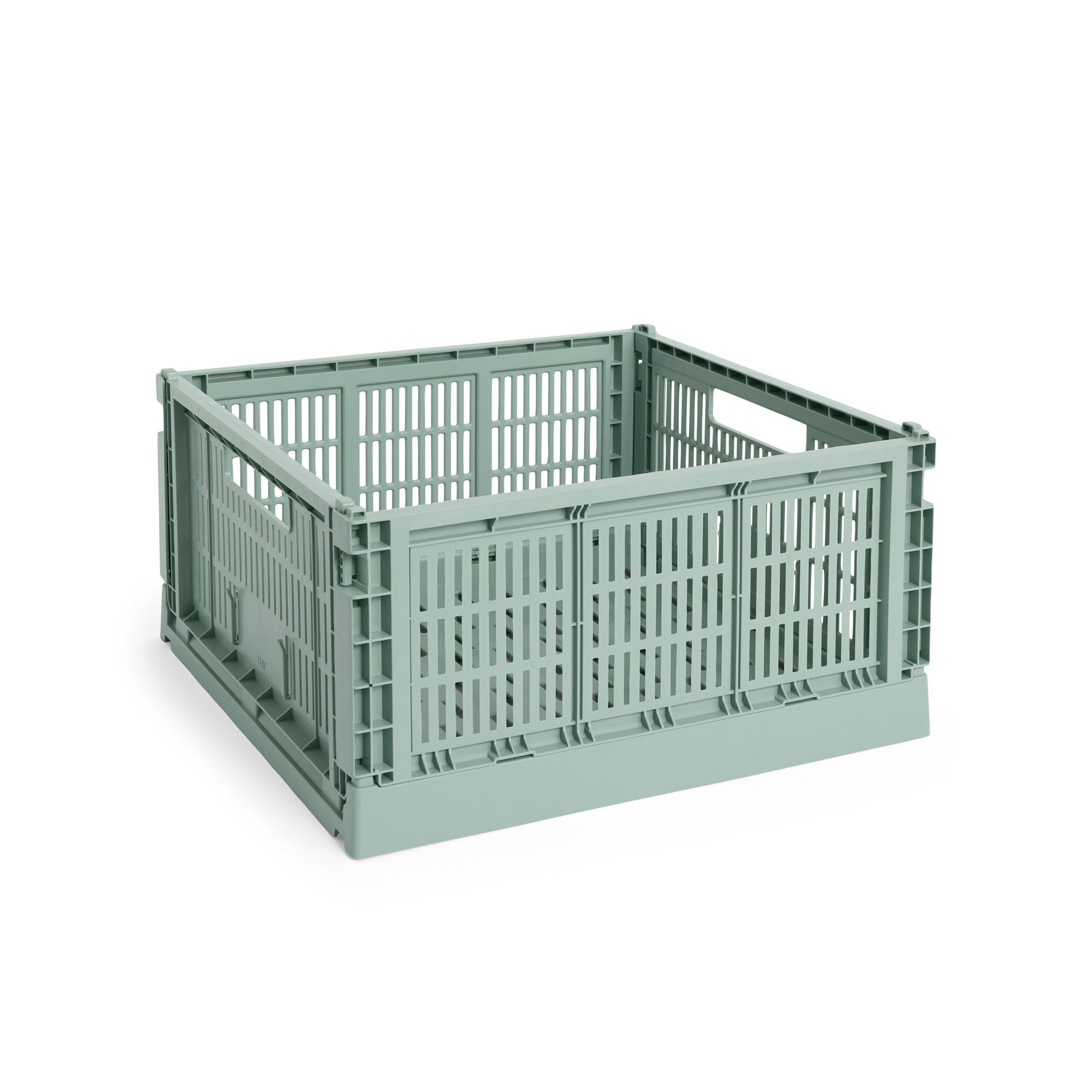 HAY Recycled Plastic Collapsible Color Crate - Sage Green