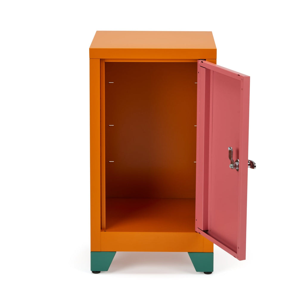 Metal Locker &amp; Side Table - Pink