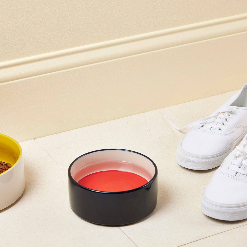 HAY Dog Bowl - Blue/ Off White/ Red