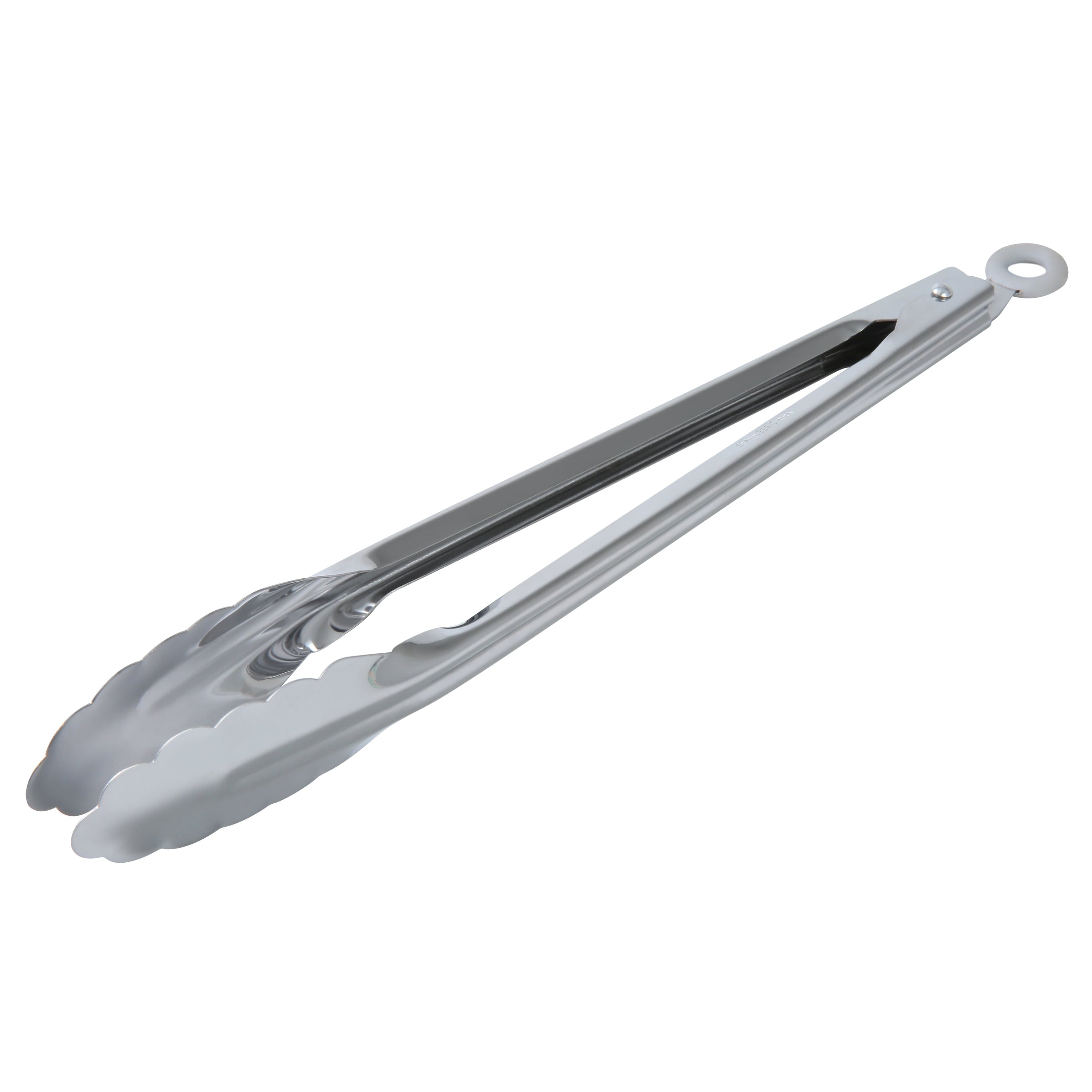 12 Inch Stainless Steel Locking Cooking Tongs with Lock Function - Silver
