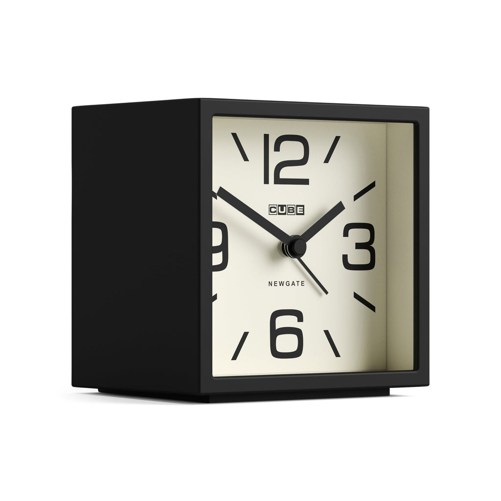 Newgate Cube Alarm Clock - Black