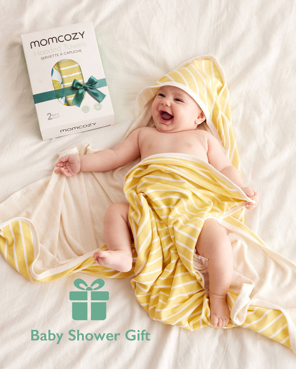 Baby Hooded Towel for Newborn Shower -  2-Pack