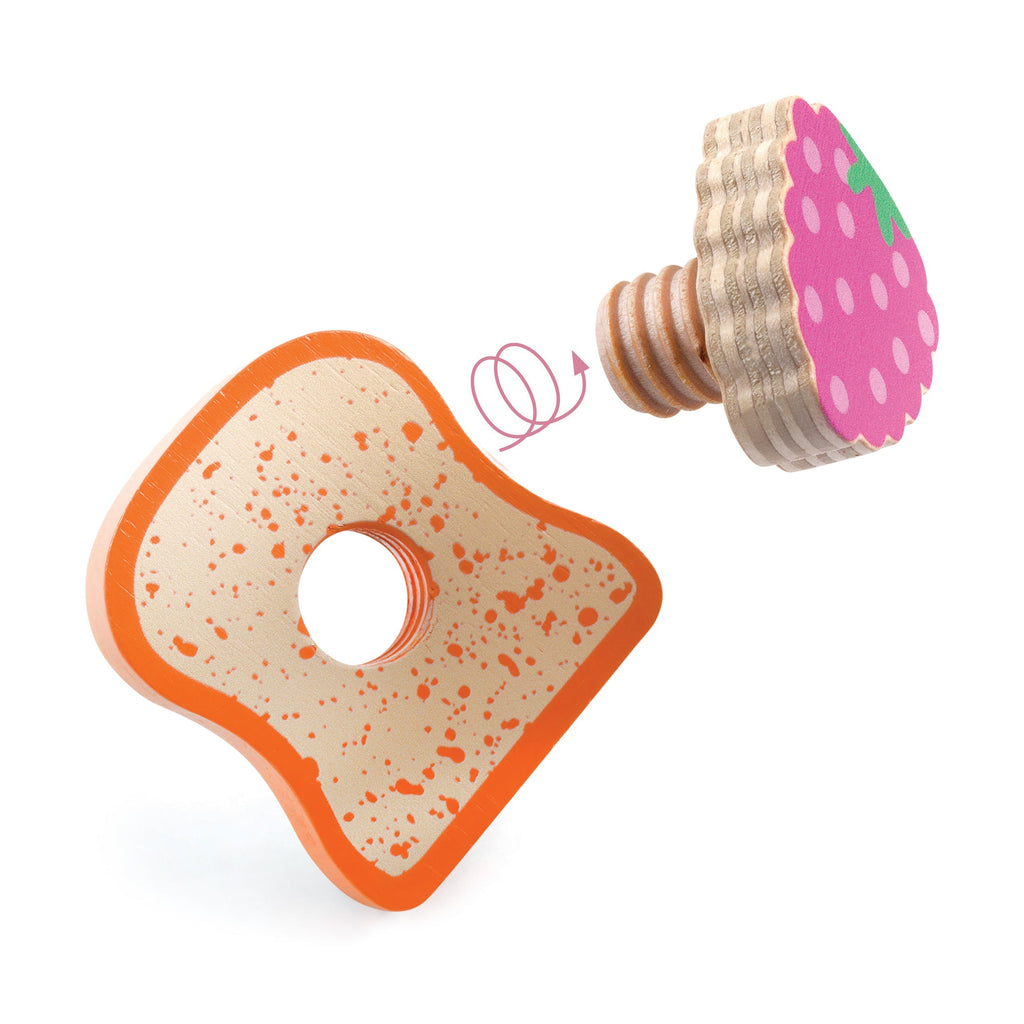 Kitten's Breakfast Set Wooden Toy
