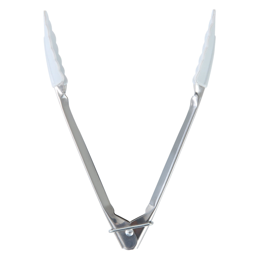 Stainless Steel and Silicone Mini Food Tongs Grey