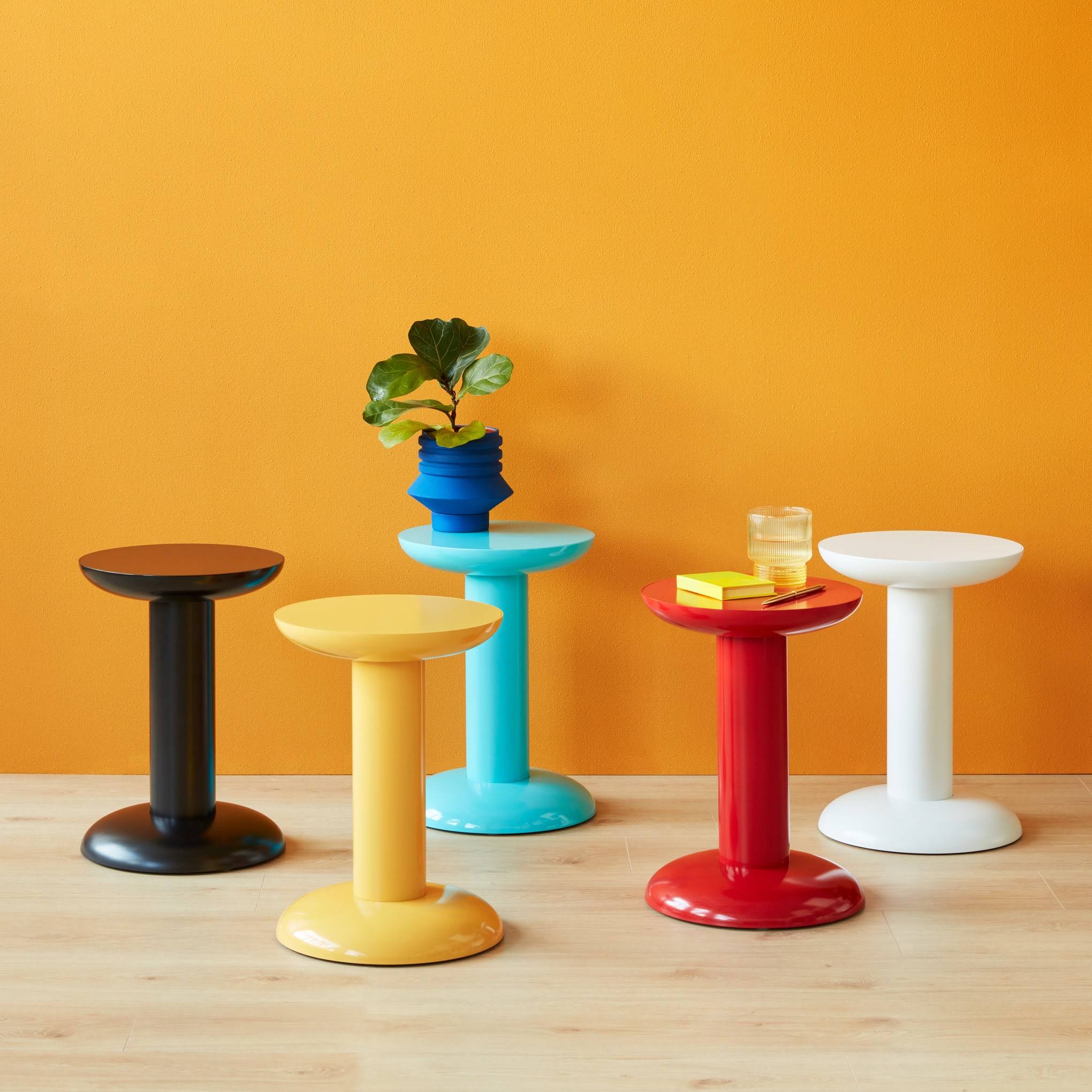 Raawii Recycled Aluminum Thing Stool by George Sowden - Turquoise