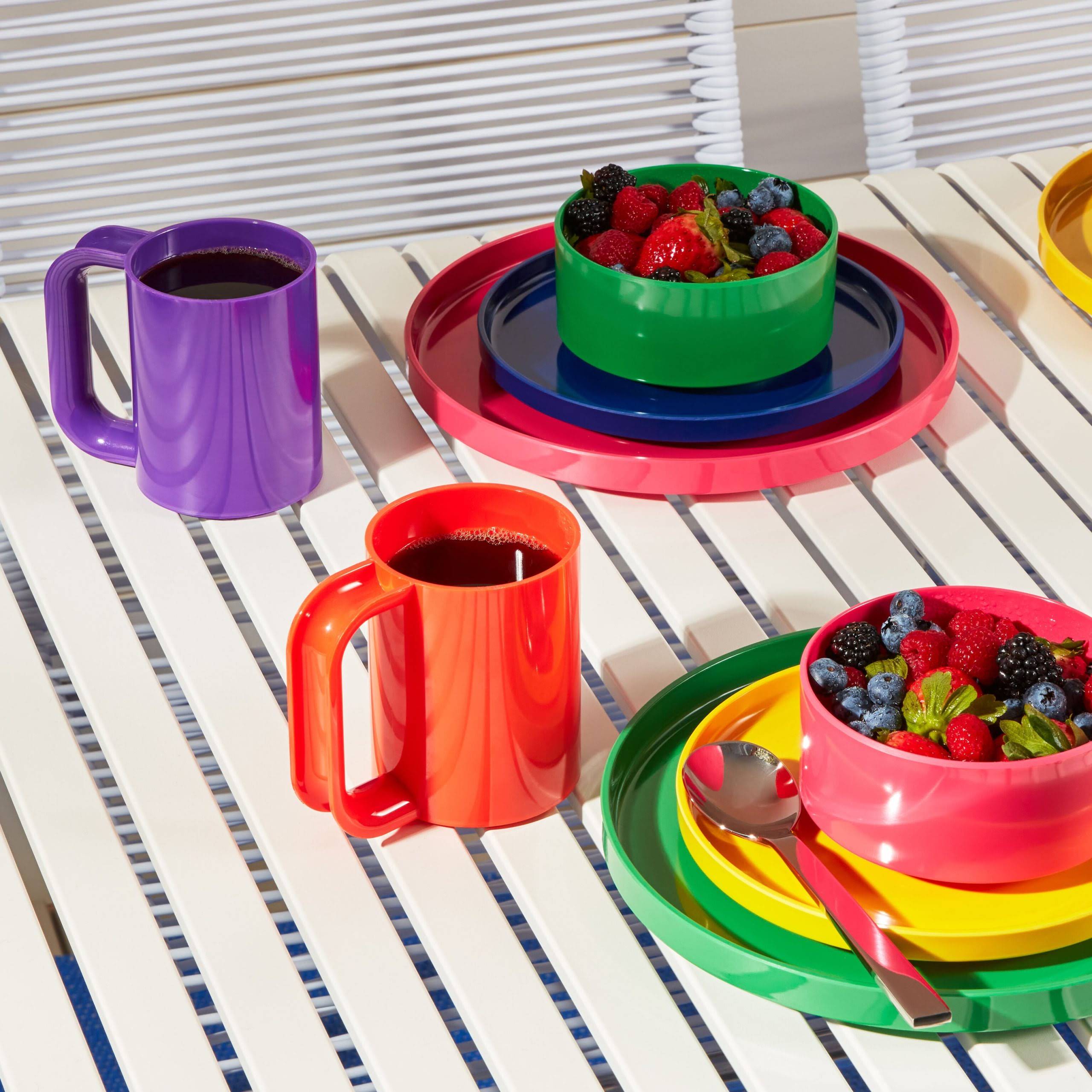 Vignelli Hellerware Rainbow Stacking Dinnerware - Set of 6