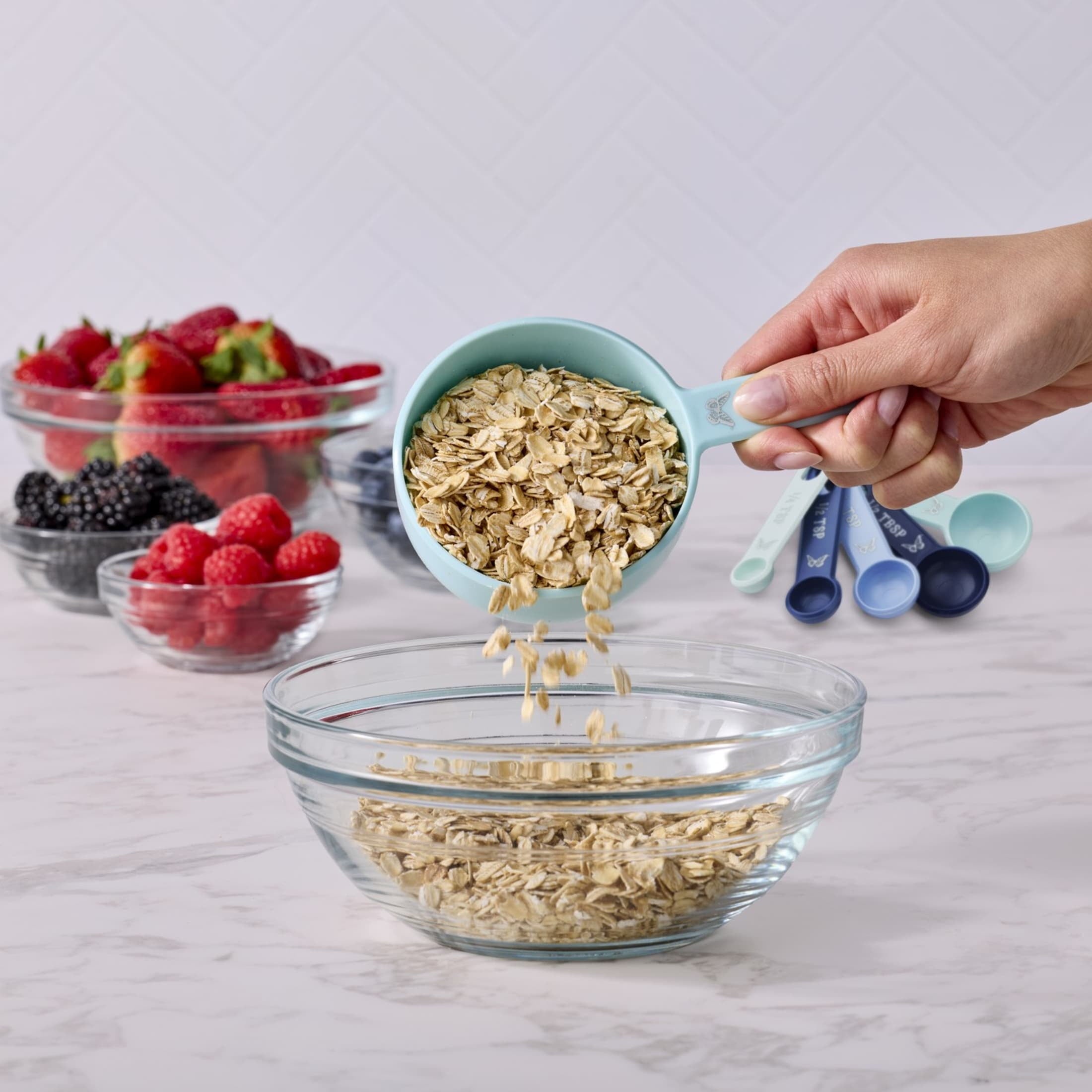 9-Piece Measuring Cups and Measuring Spoons Set, Blue